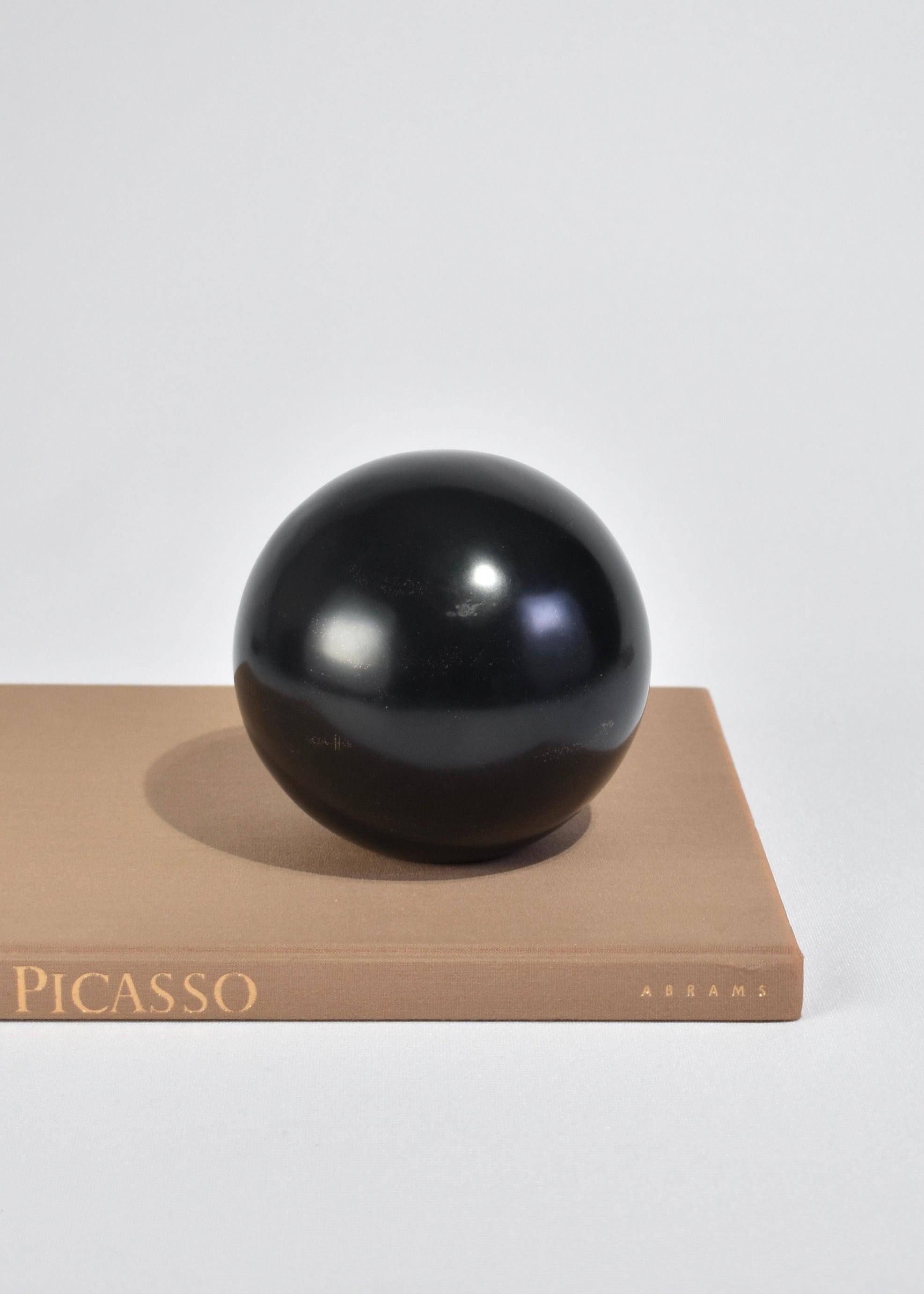 Modern Sphere Bookend, Black