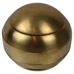 Sphere Brass Ashtray Set by Tommaso Barbi, Italy, 1970s