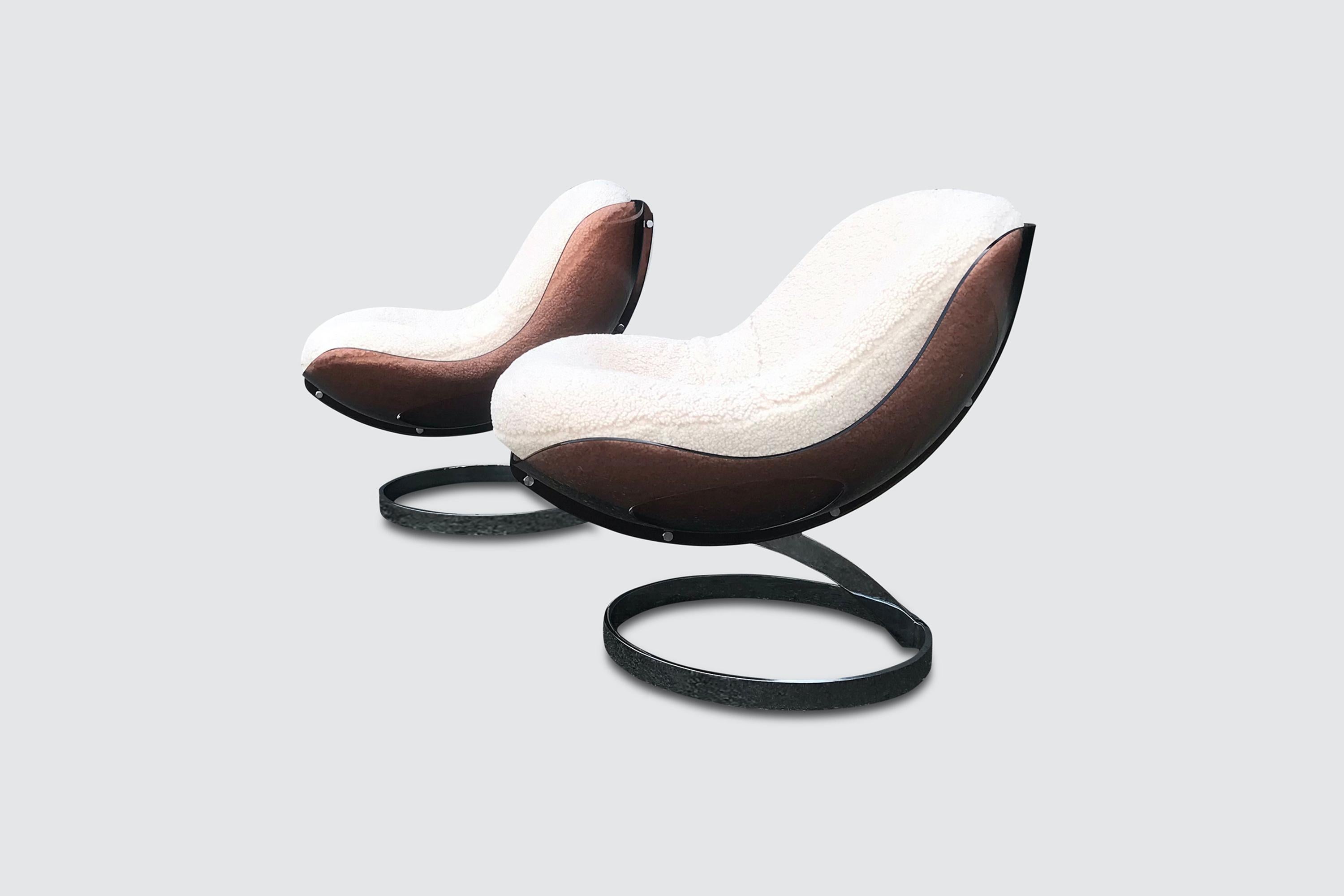 Chaise Sphere de Boris Tabacoff pour Mobilier Modulaire Moderne 1970, lot de 2 1