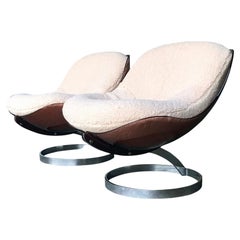 Sphere Chair by Boris Tabacoff for Mobilier Modulaire Moderne 1970s, Set of 2