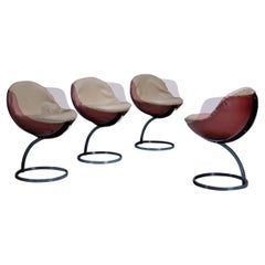 Sphere Chair by Boris Tabacoff for Mobilier Modulaire Moderne 1970s, Set of 4