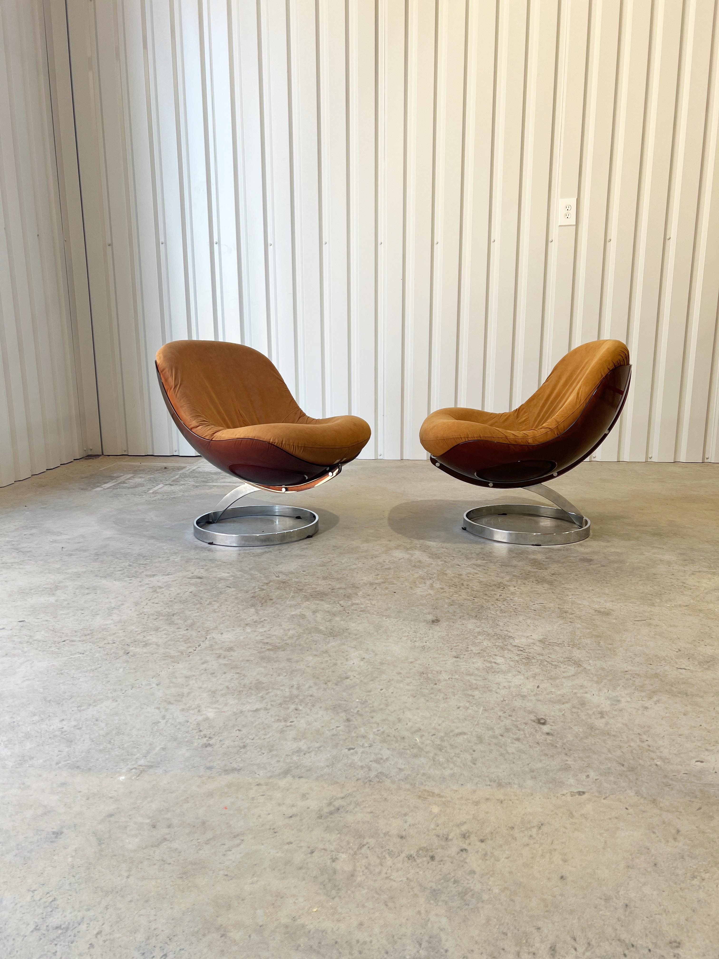 'Sphere' Stühle von Boris Tabacoff für Mobilier Modulair Moderne, Frankreich, 1960er Jahre im Zustand „Gut“ im Angebot in Los Angeles, CA