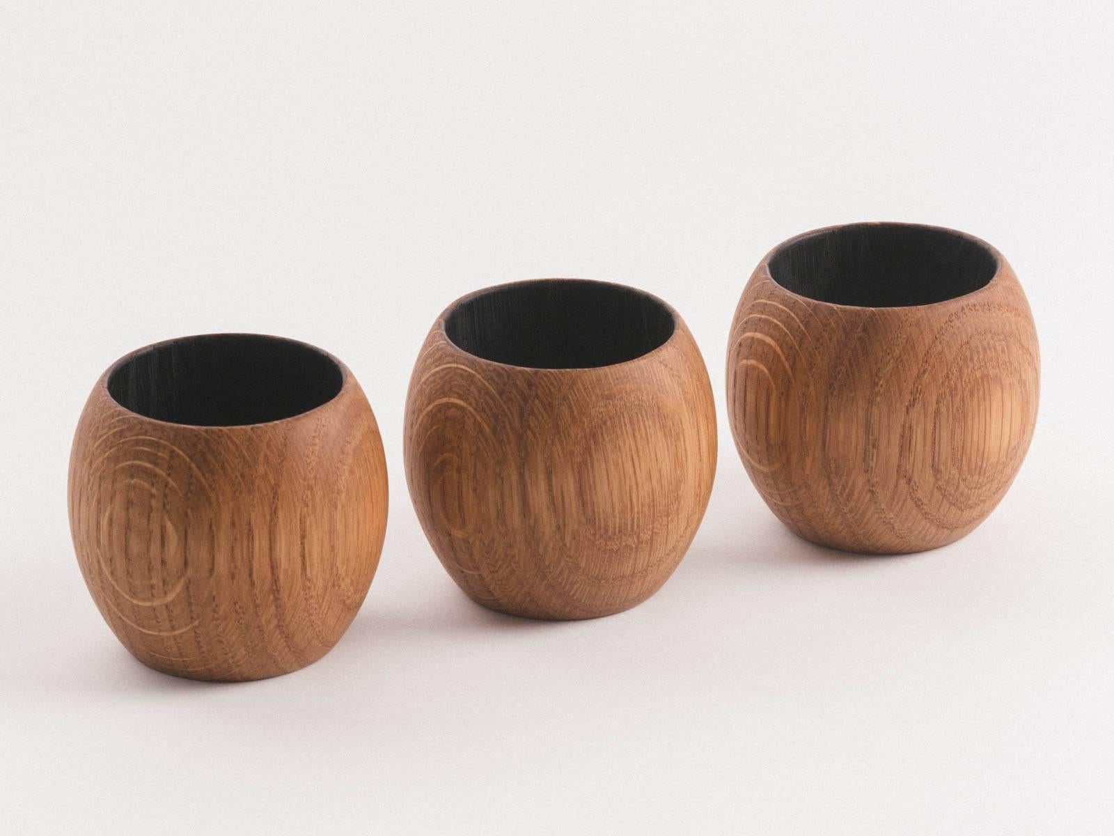 Anglo-Japanese Sphere Cup in Oak For Sale