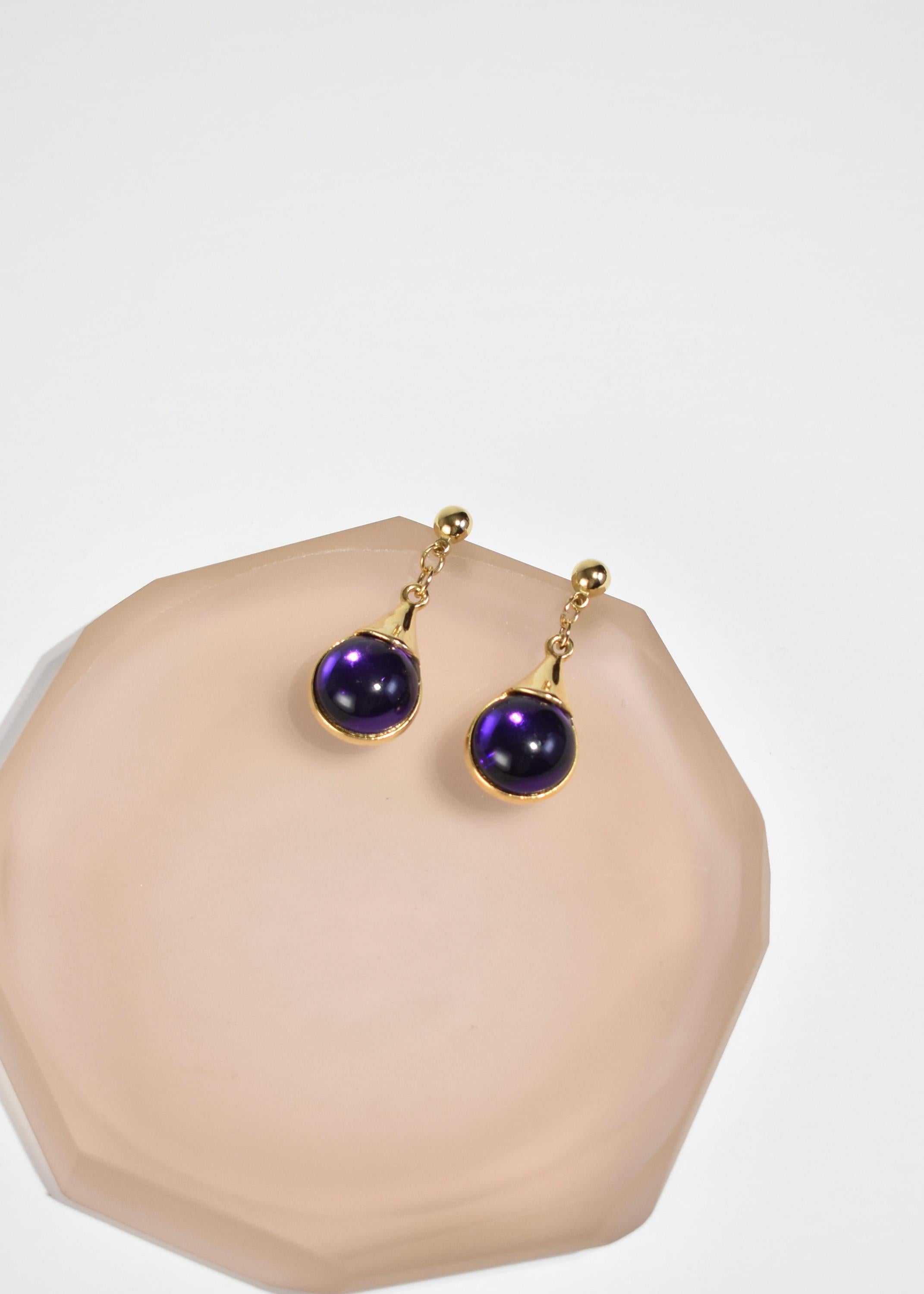 Sphere Drop Earrings In Good Condition For Sale In Richmond, VA