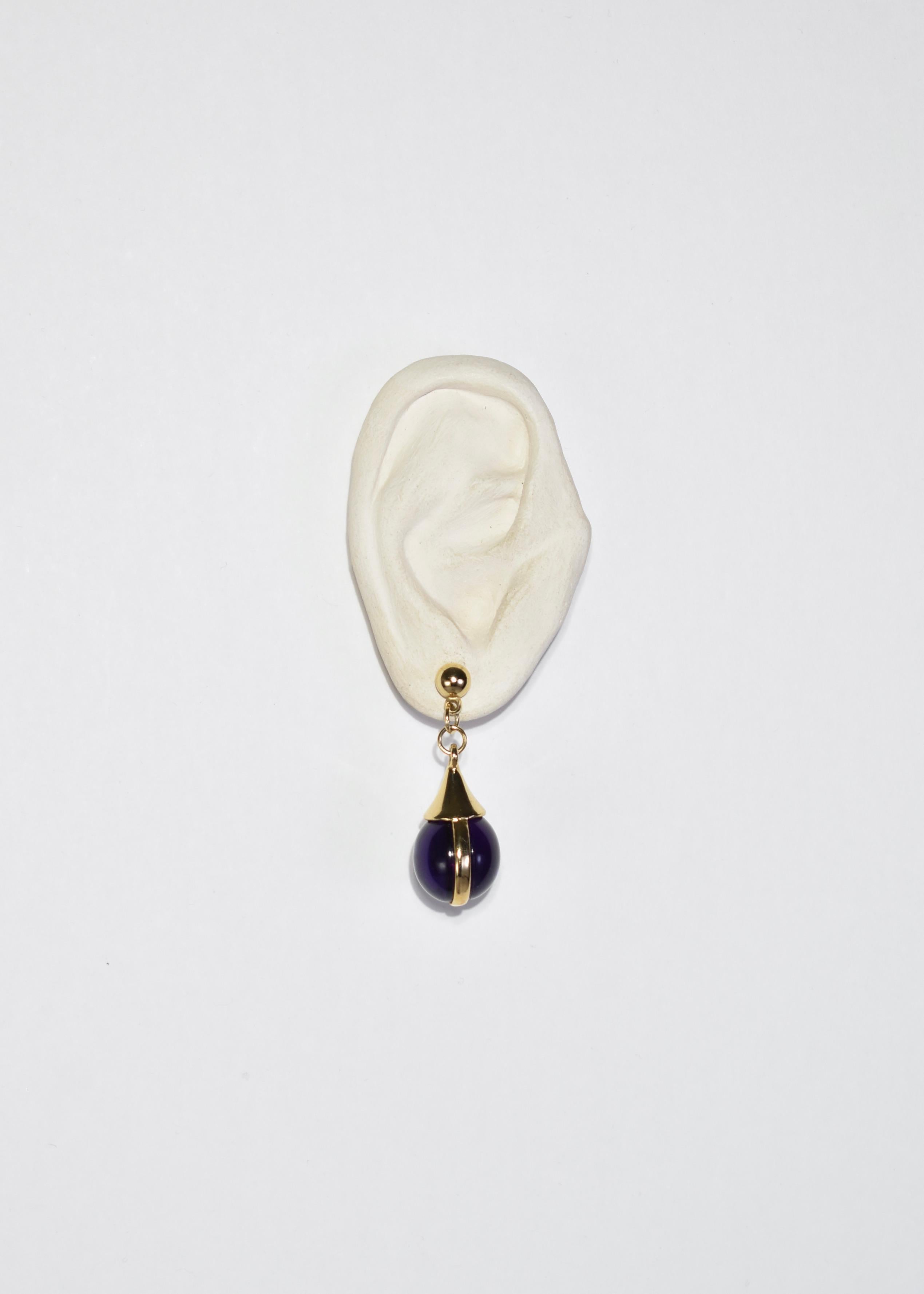 Women's or Men's Sphere Drop Earrings For Sale