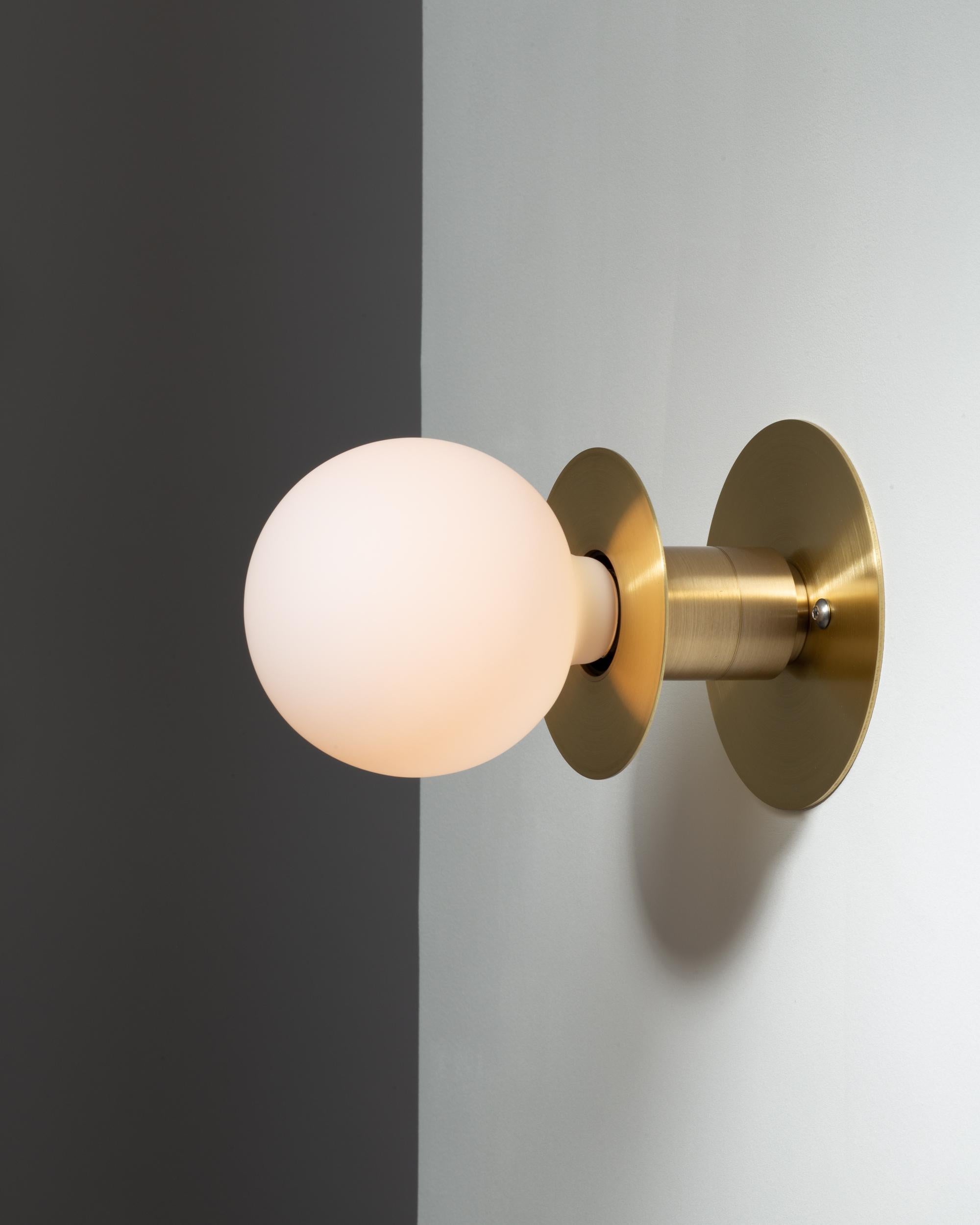 Modern Sphere Disc Flush Mount Wall Sconce For Sale