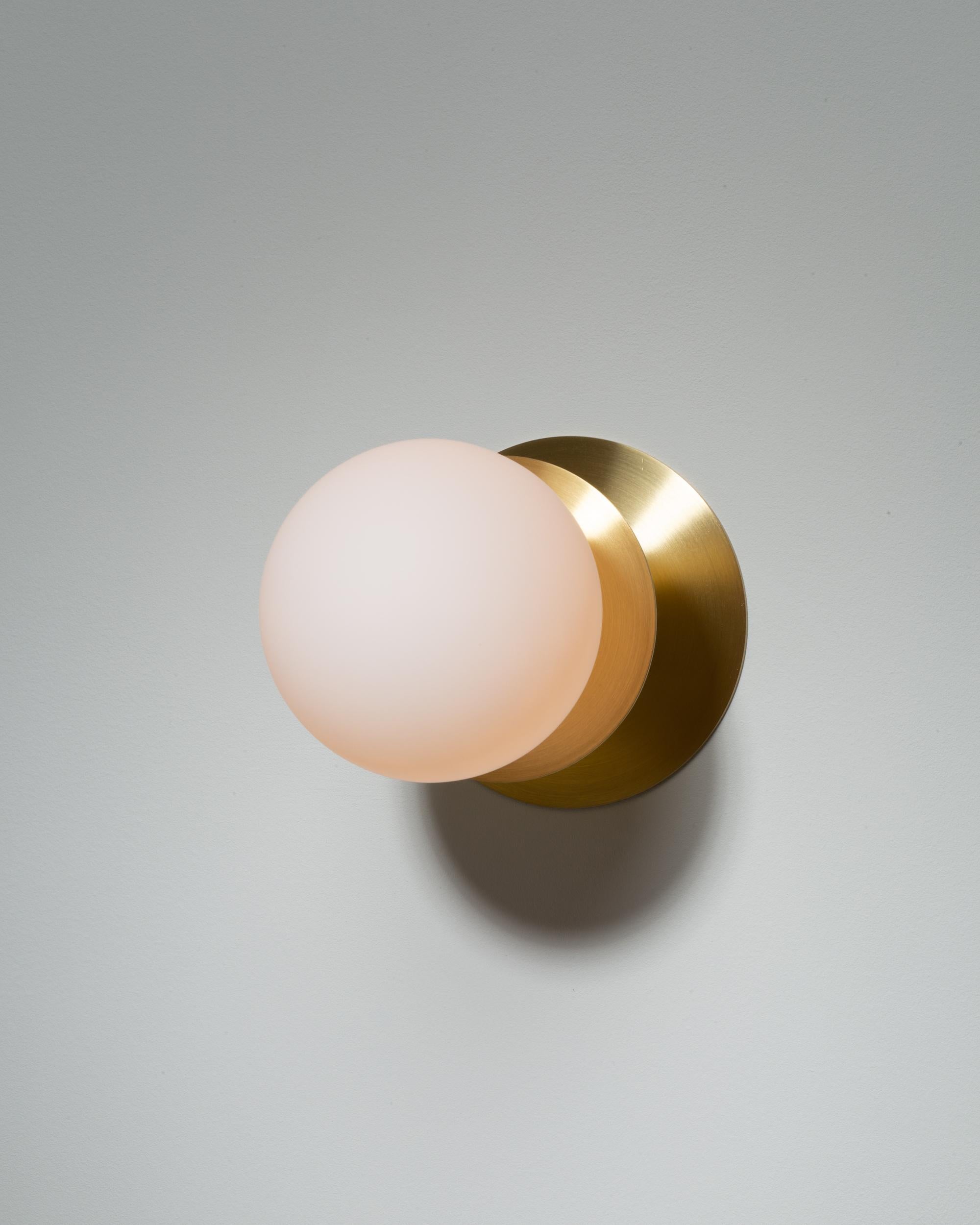 Contemporary Sphere Disc Flush Mount Wall Sconce For Sale