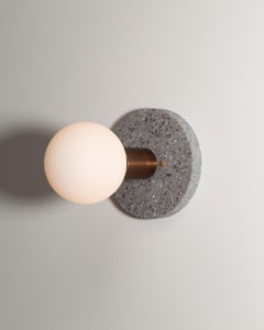 Sphere Grey Marble Terrazzo Wall Sconce by Lights of London