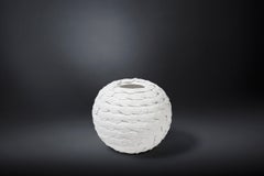 Sphere Leaves, Matt White Ceramic, Italy