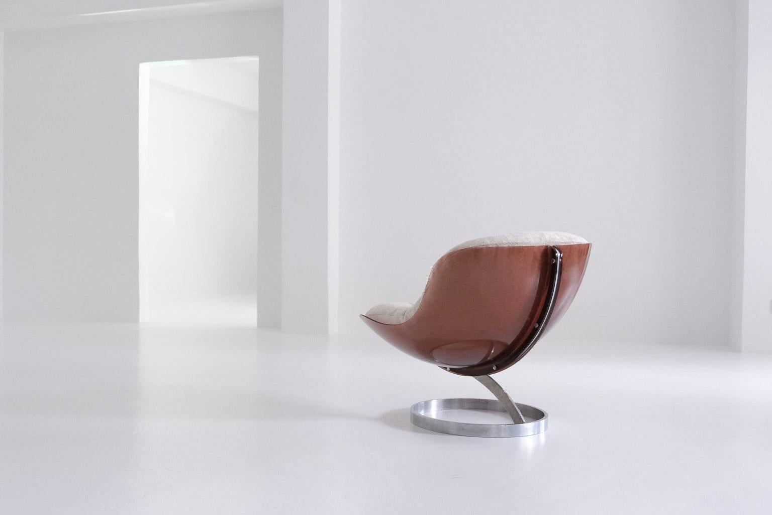 Sphère Lounge Chair von Boris Tabacoff für M. M. M., Kissen mit Dedar-Stoff 8