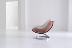 Sphère Lounge Chair di Boris Tabacoff per M. M. M., cuscino con tessuto Dedar