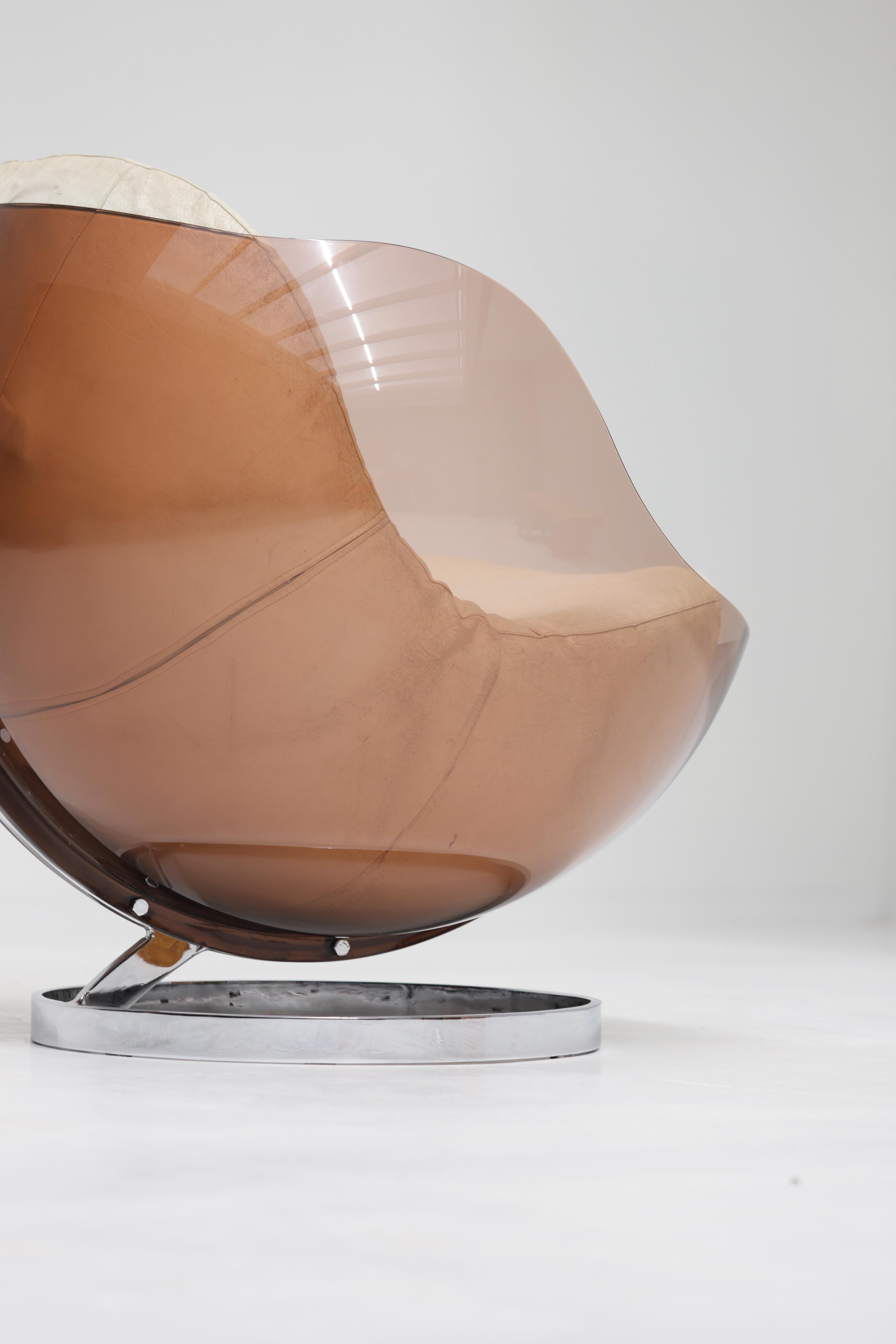 French Sphere Lounge Chair Designed by Boris Tabacoff for Mobillier Modulaire Moderne