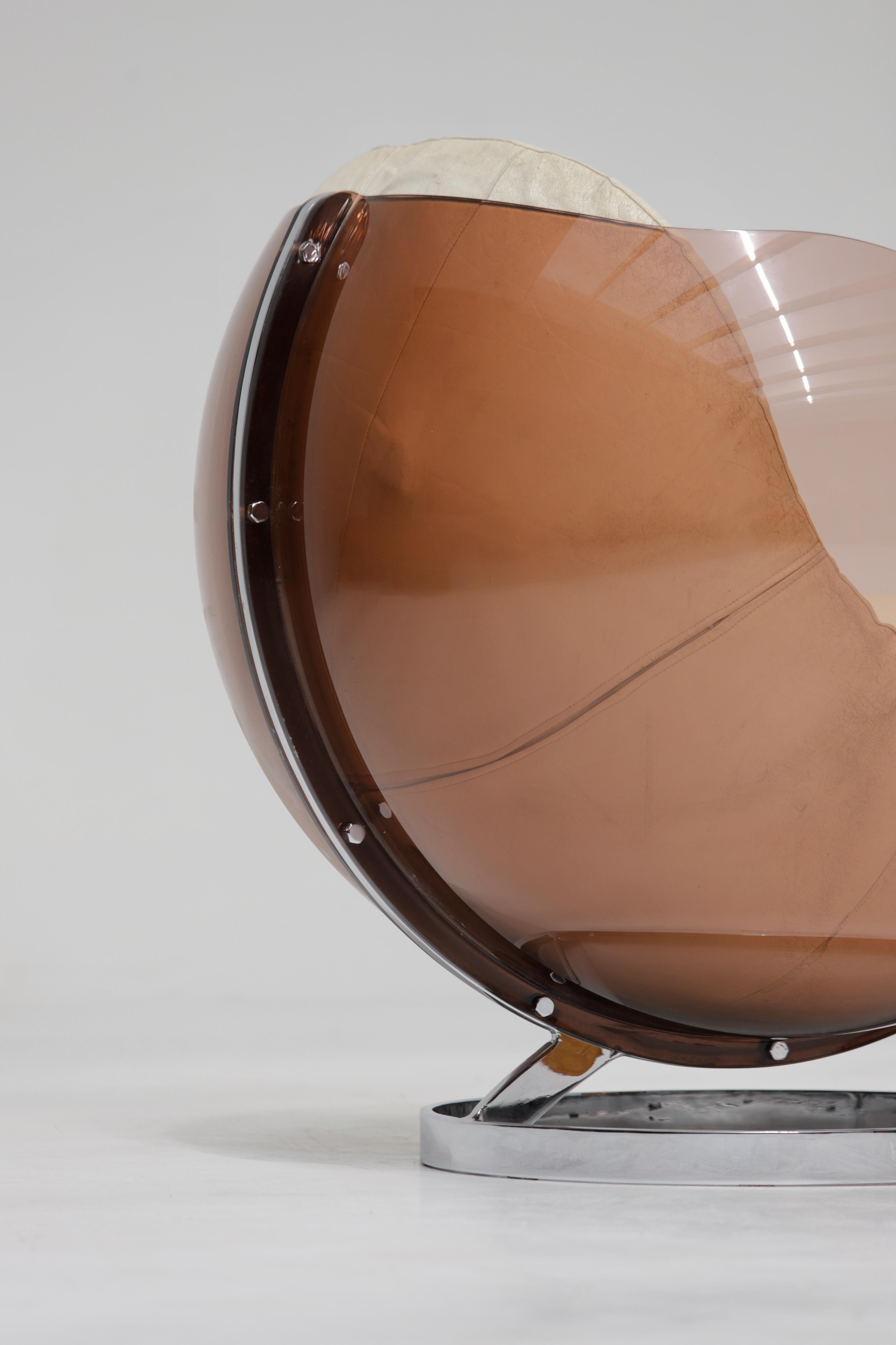 Sphere Lounge Chair Designed by Boris Tabacoff for Mobillier Modulaire Moderne In Good Condition In Antwerpen, Antwerp