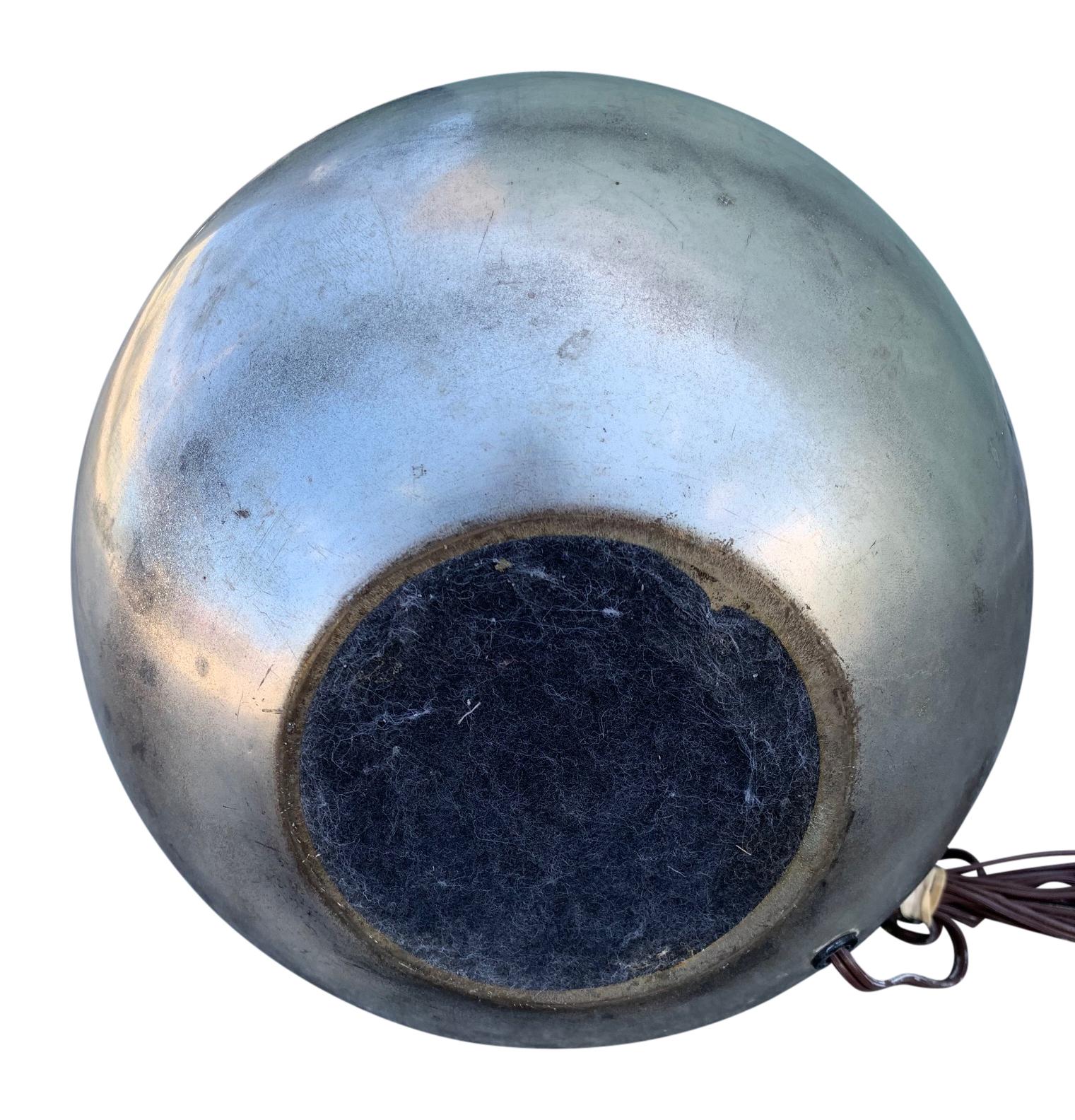 20th Century Sphere Nickel Lamp by Sarreid Ltd For Sale