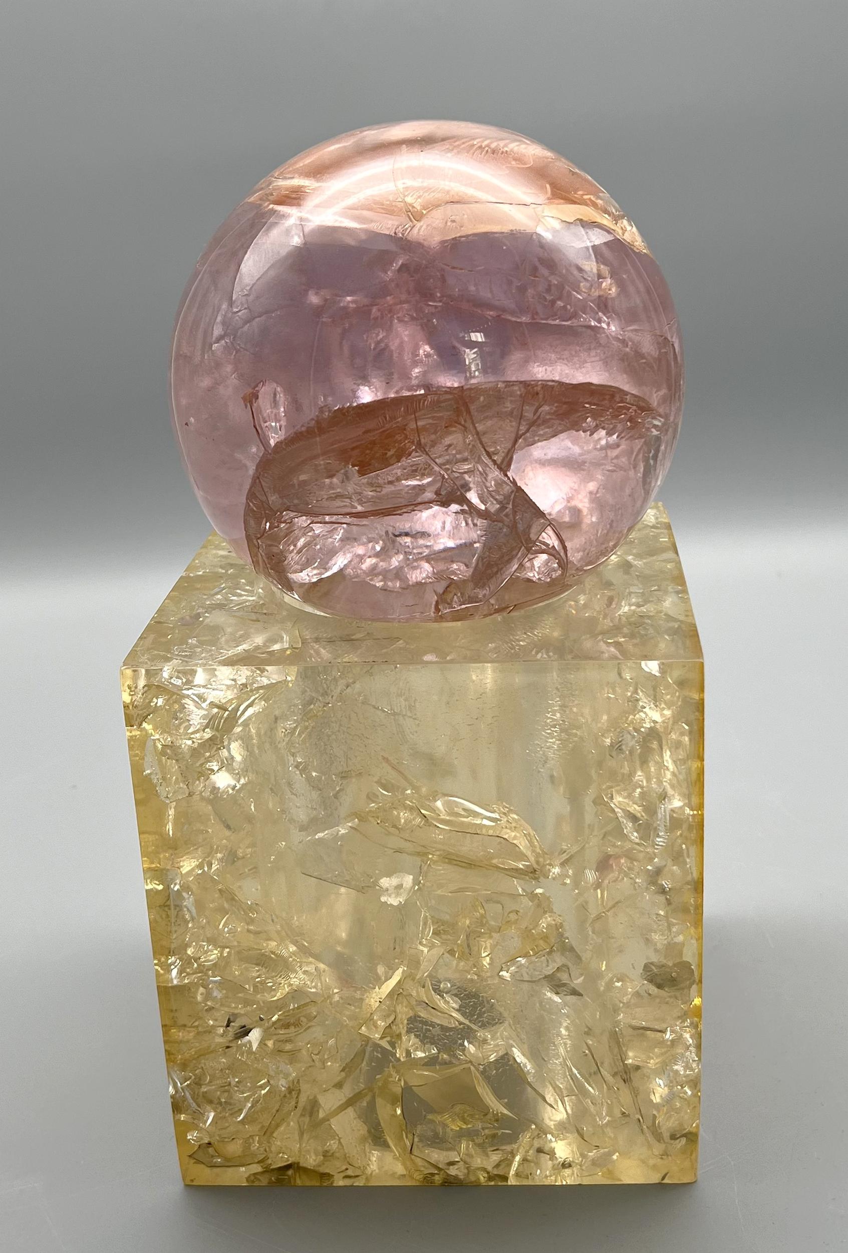 French Sphere sculpture by Pierre Giraudon, Paris, France, circa 1980 For Sale