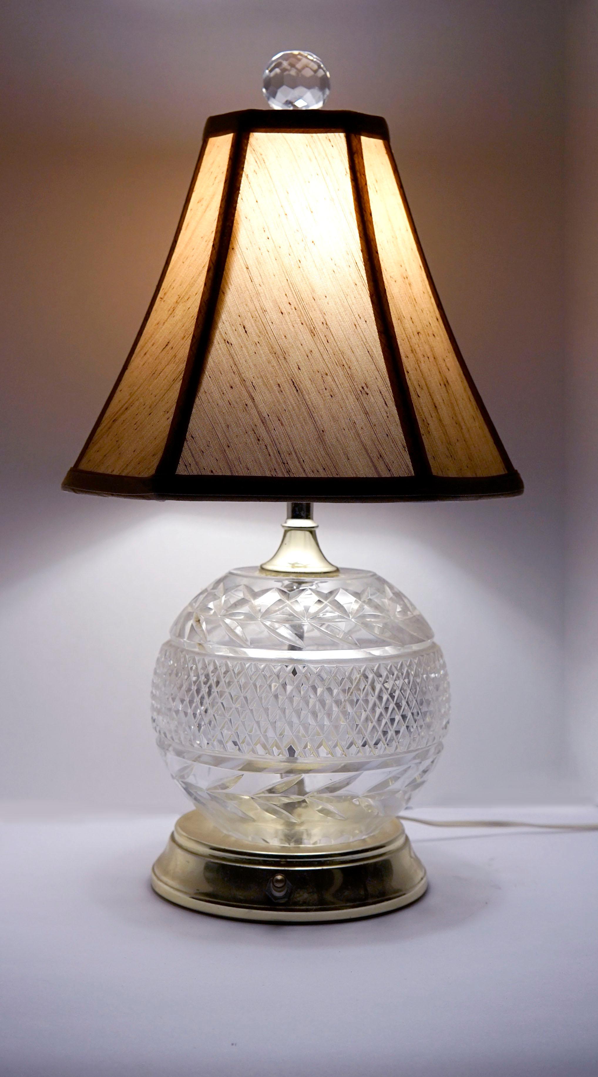 vintage crystal lamp