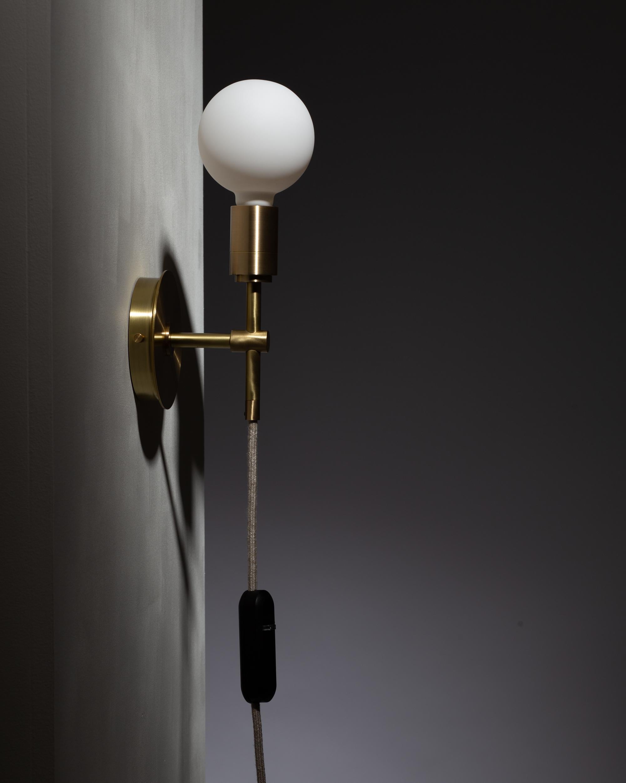 Sphere Stem Wall Mount Sconce Integrated Dimmer by Lights of London For Sale 2