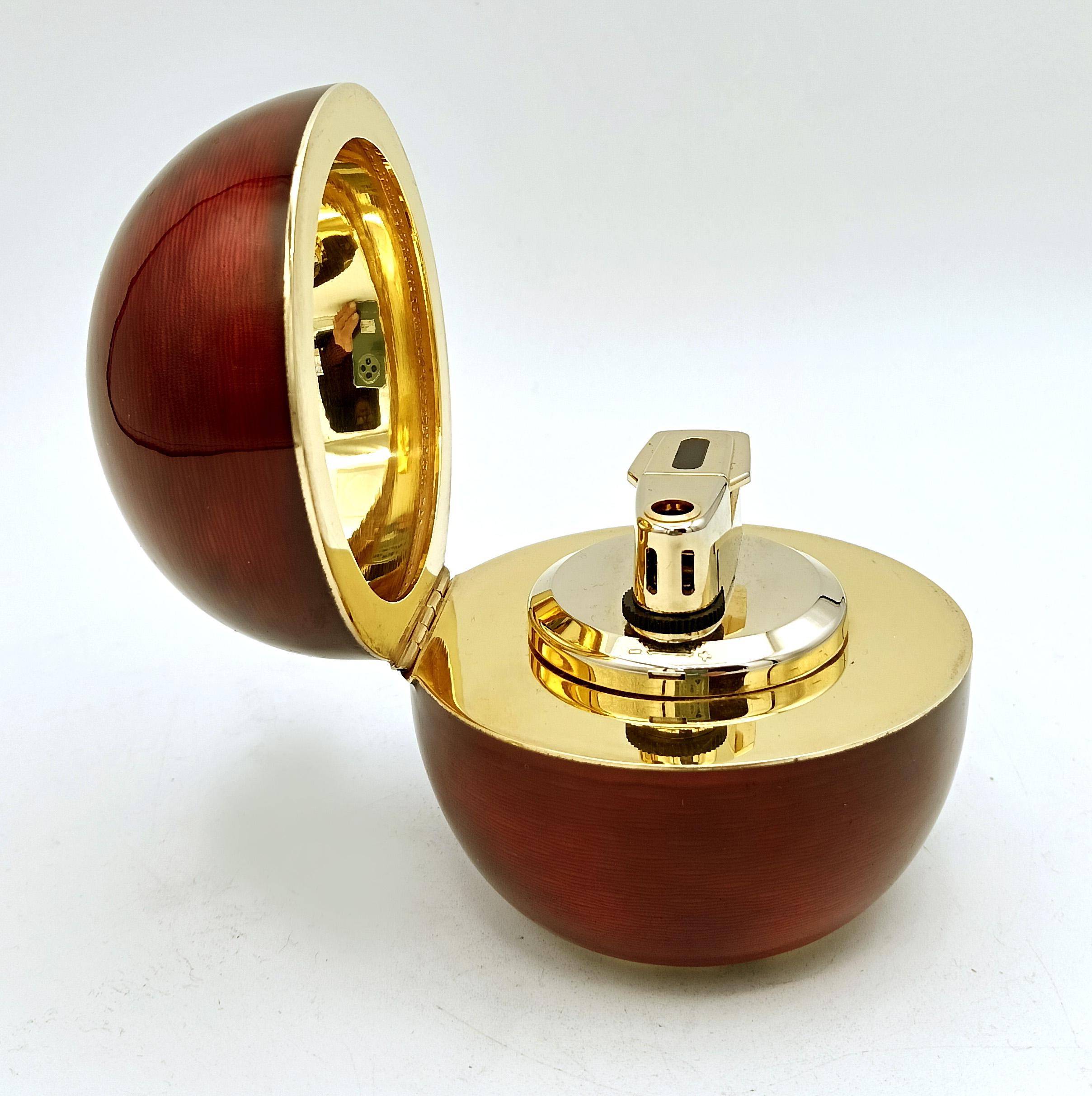 Sphere table cigarette lighter Red enamel Salimbeni For Sale 10
