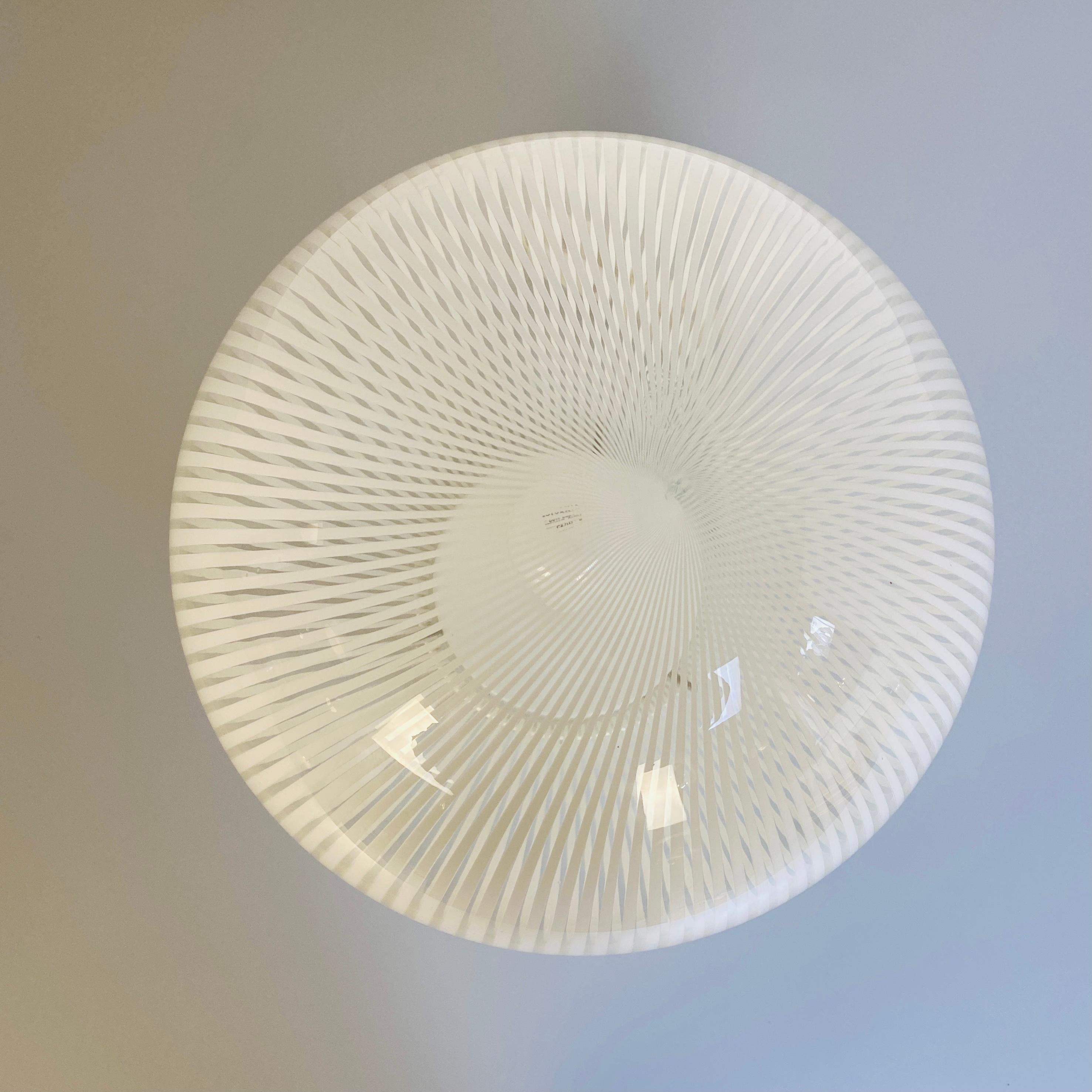 Late 20th Century Sphere Table Lamp by L. Diaz De Santillana for Venini, Tessuti Series, 1970s For Sale