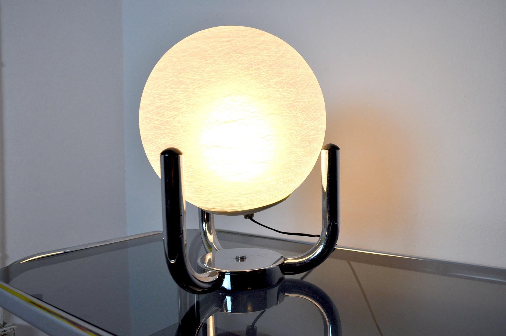 Italian Sphere Table Lamp from Sciolari 1970 For Sale