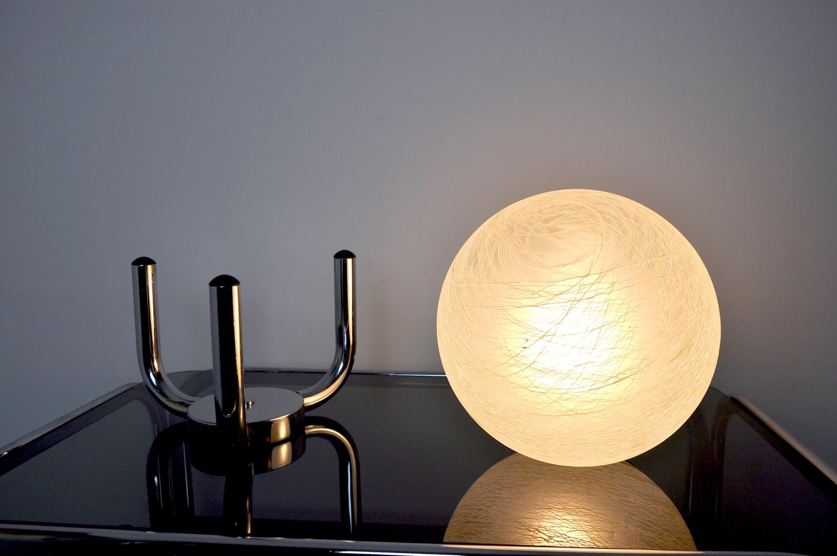 Sphere Table Lamp from Sciolari 1970 In Good Condition For Sale In BARCELONA, ES