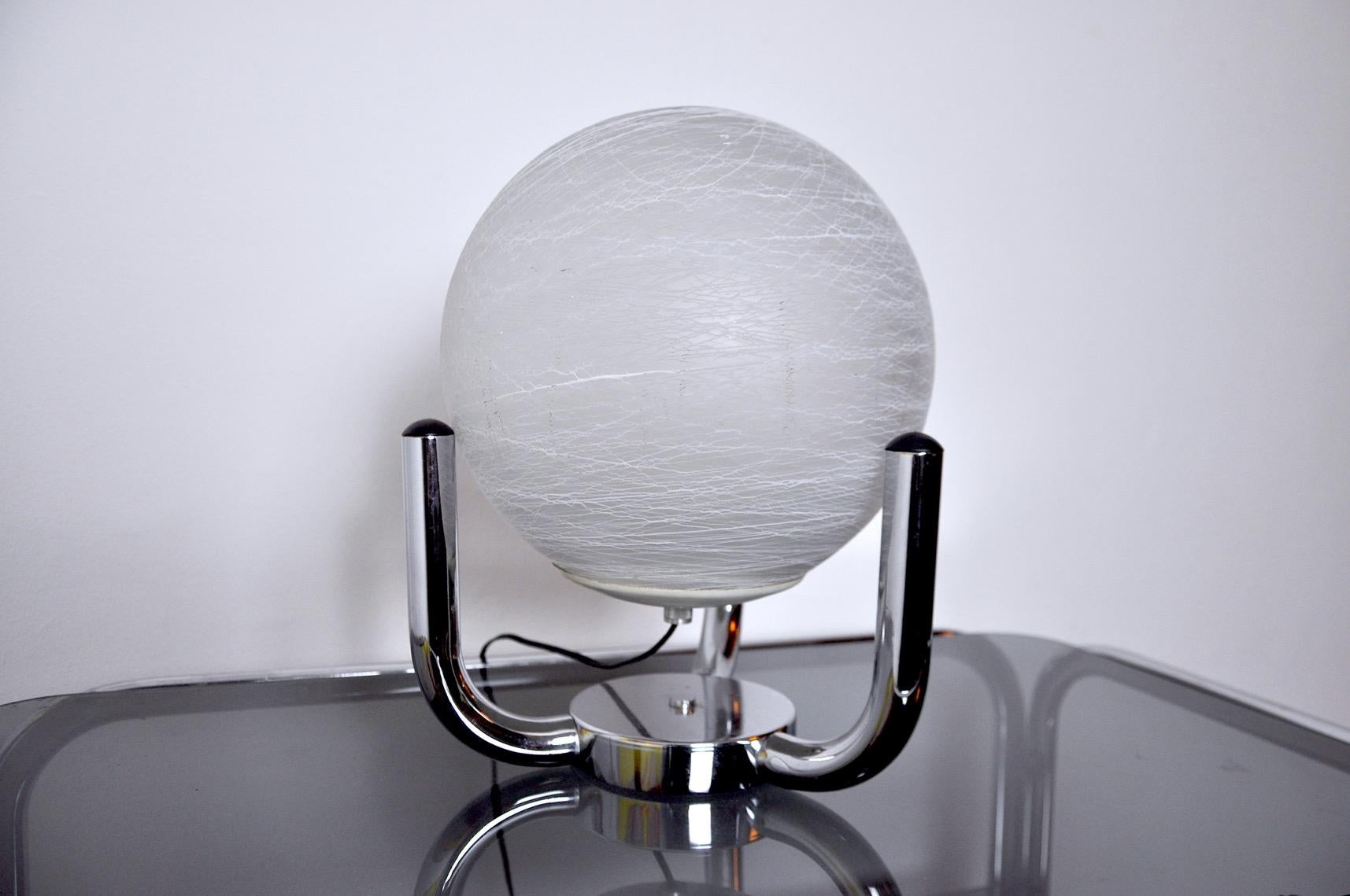 Crystal Sphere Table Lamp from Sciolari 1970 For Sale