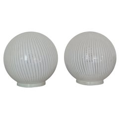 Sphere Table Lamp "Tessuti Series" by L. Diaz De Santillana for Venini, 1970