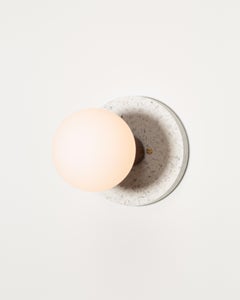 Sphere White Carrara Marble Terrazzo Wall Sconce by Lights of London