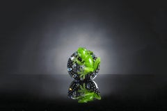 Sphere with Frog Color Green Apple, in Glass, Italy