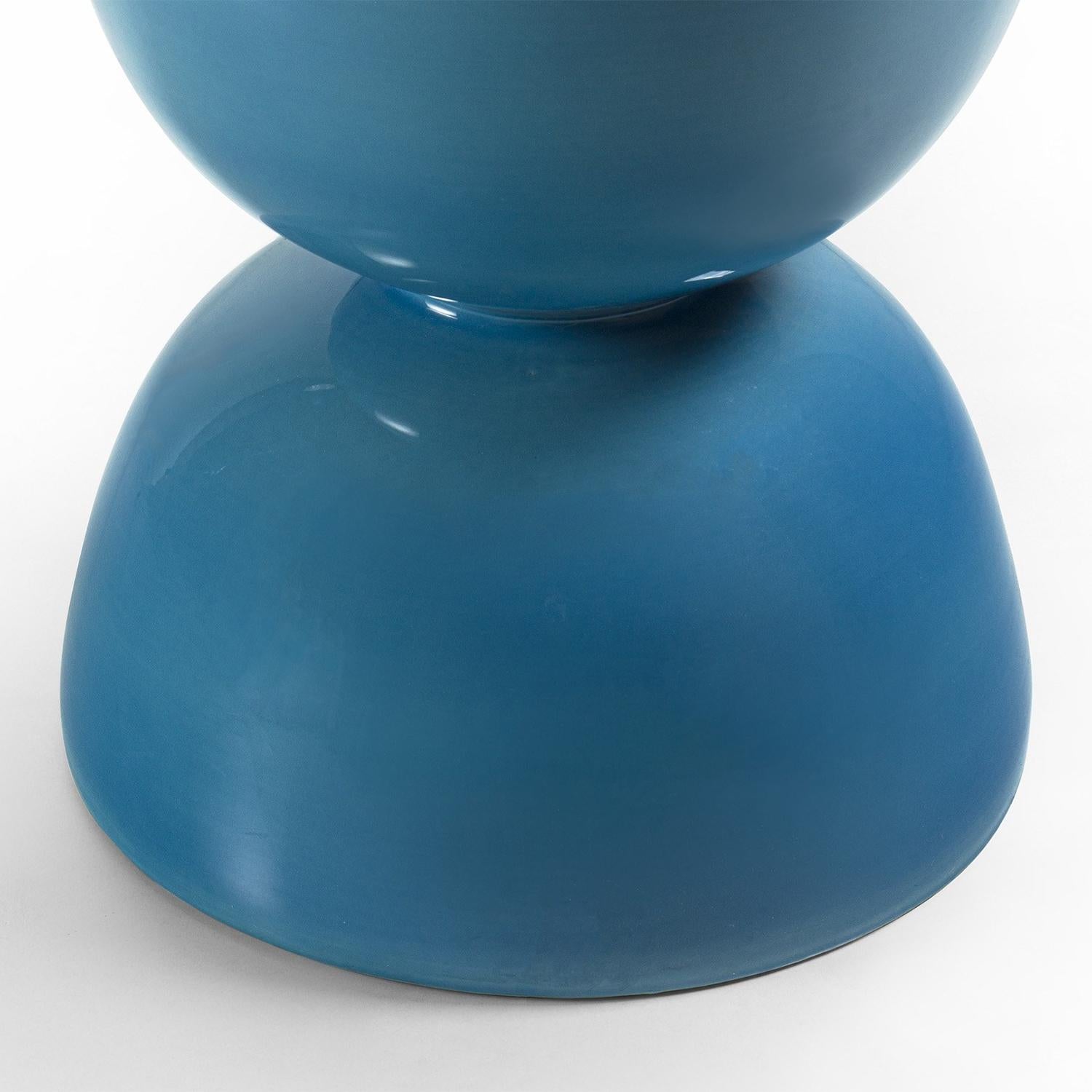 Italian Spheres Blue Stool For Sale