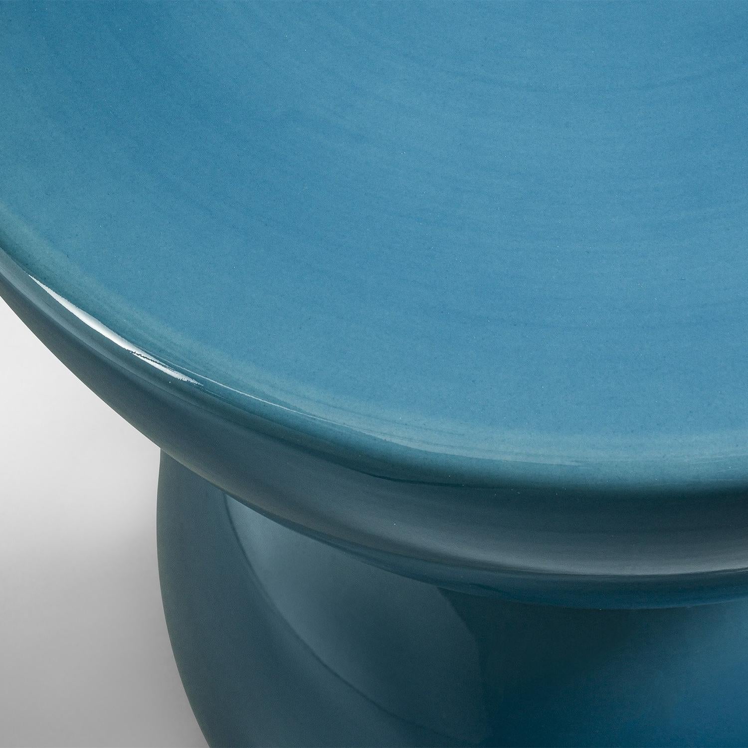 Contemporary Spheres Blue Stool For Sale