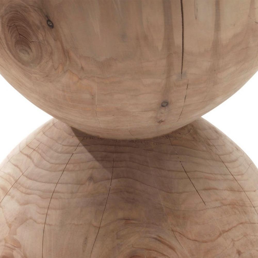 Hand-Crafted Spheres Cedar Stool For Sale