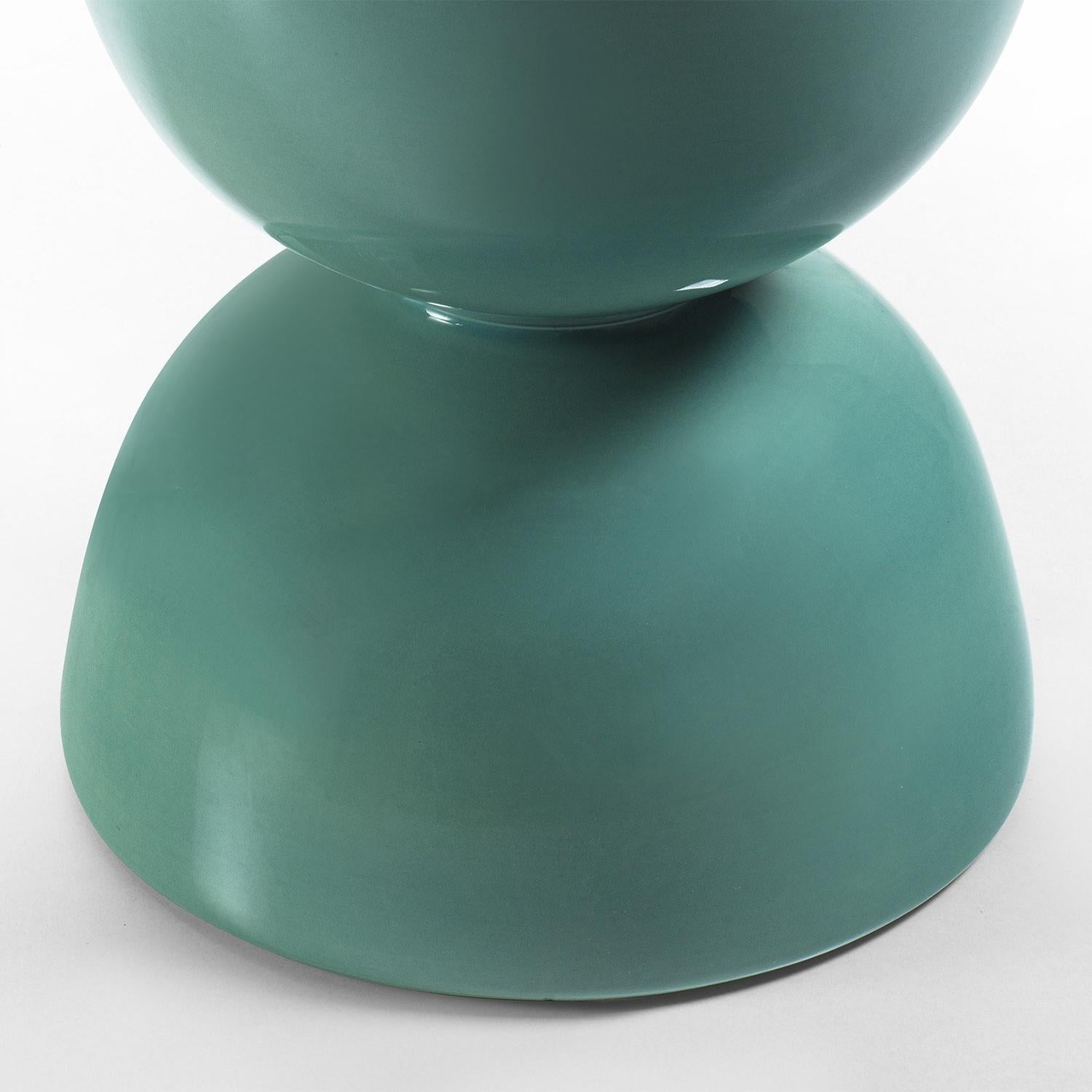 Italian Spheres Green Stool For Sale