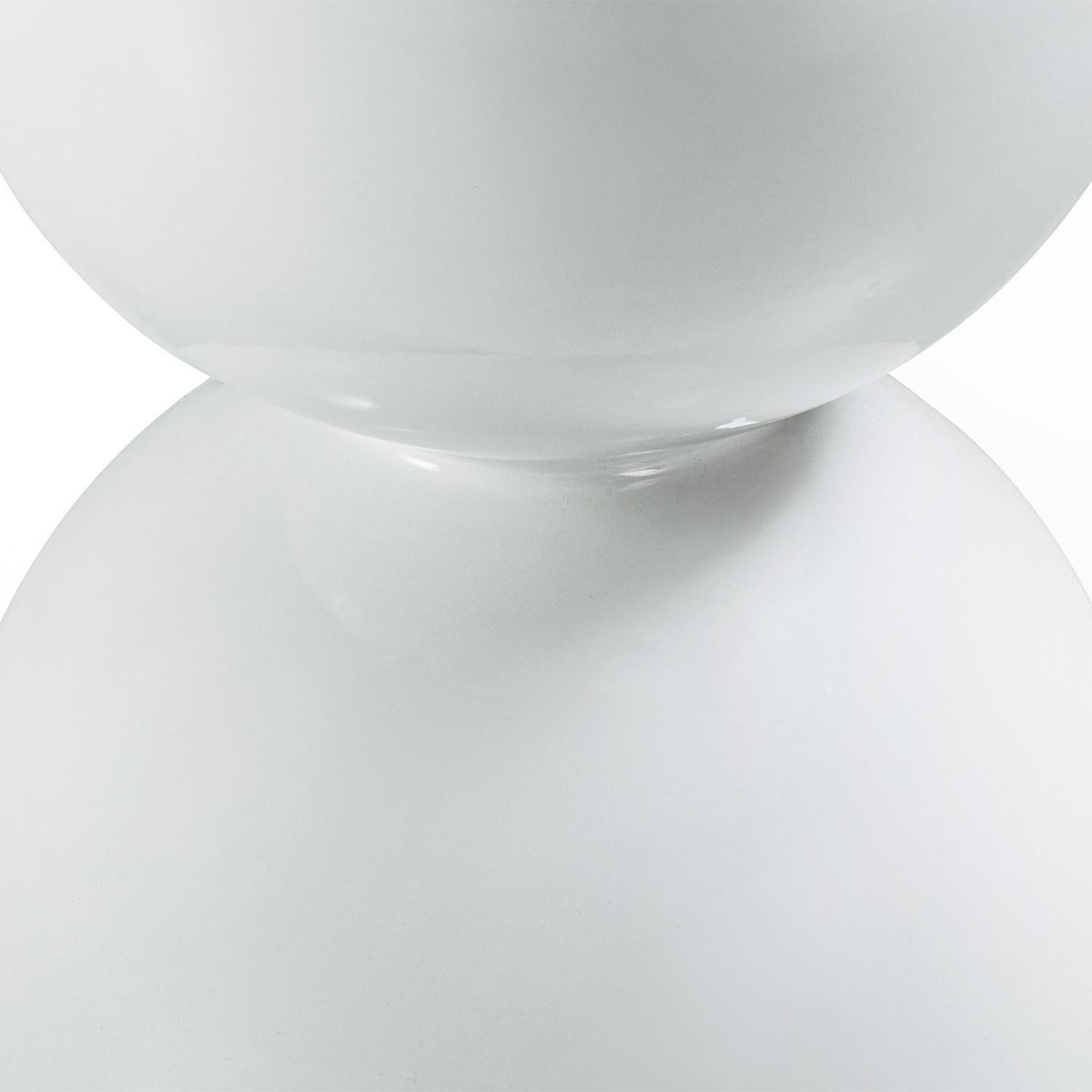 Italian Spheres White Stool For Sale