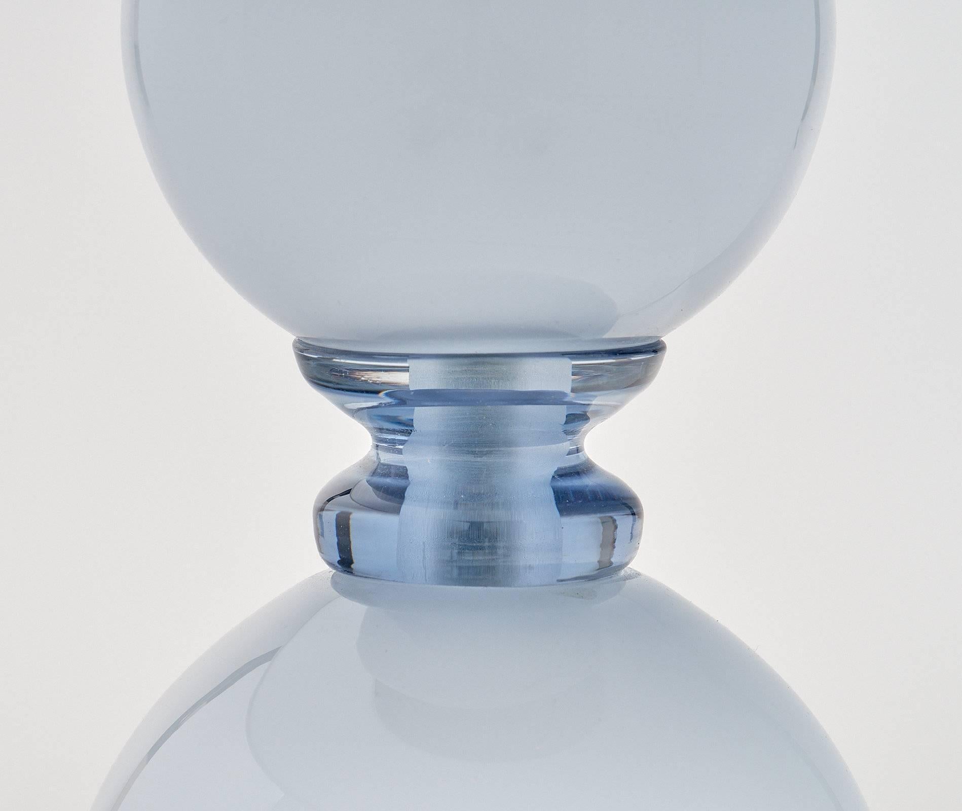Spherical Blue Murano Glass Table Lamps 1