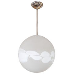 Spherical Frosted Glass Pendant Fixture