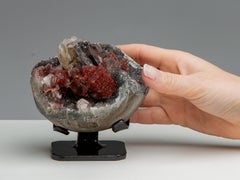 Spherical Geode with Rare Central Red Formation