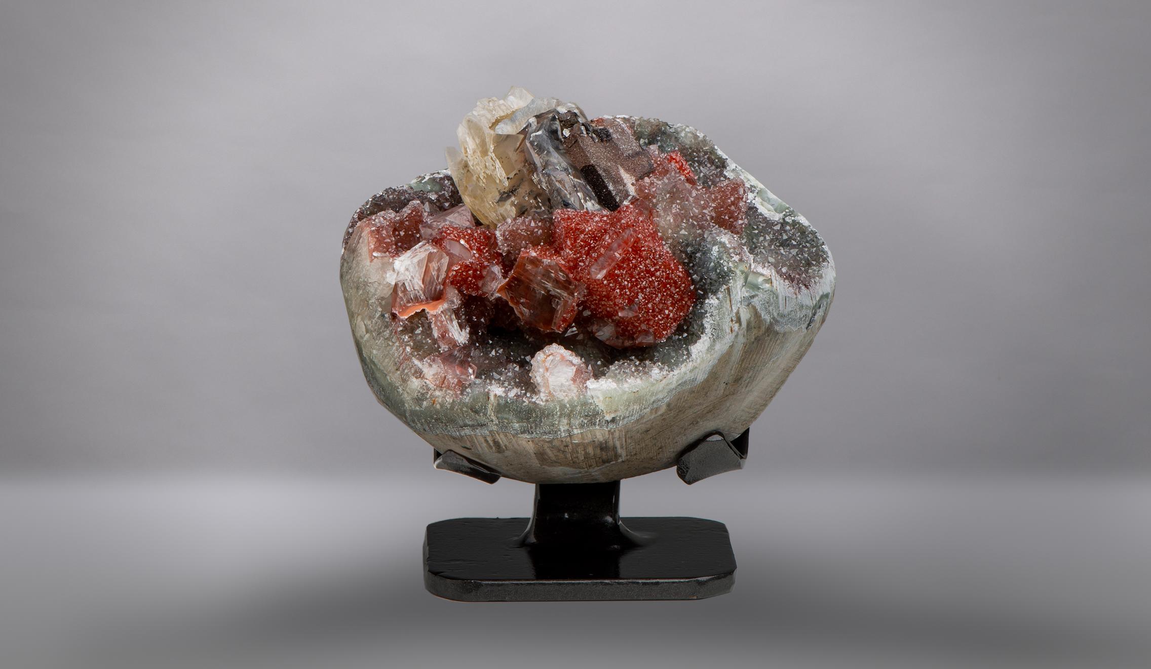 Spherical Geode with Rare Central Red Formation 2