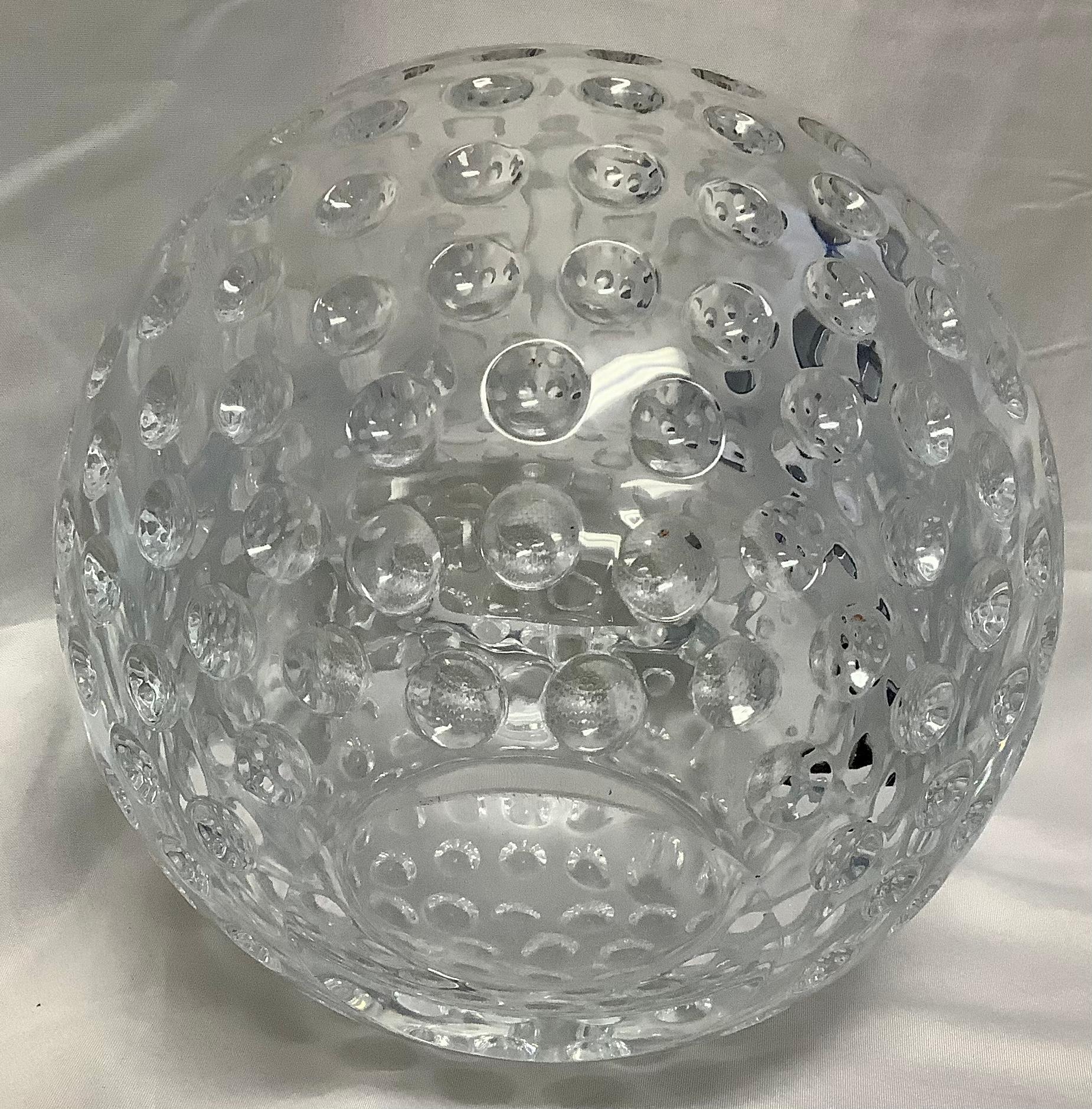 Spherical Lucite Ice Bucket Resembles a Large Golf Ball 4