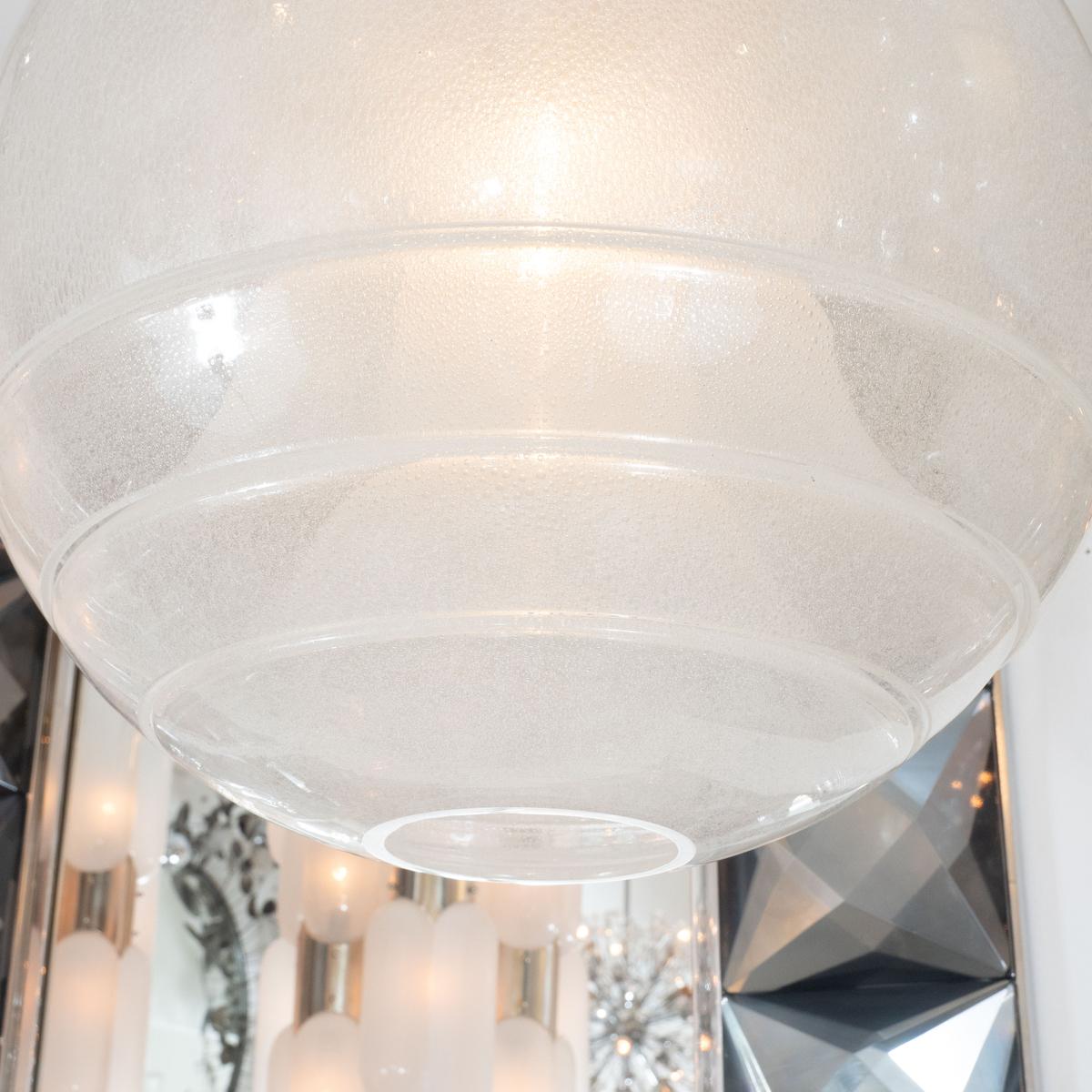 Italian Spherical Multi-Core Murano Glass Pendant For Sale