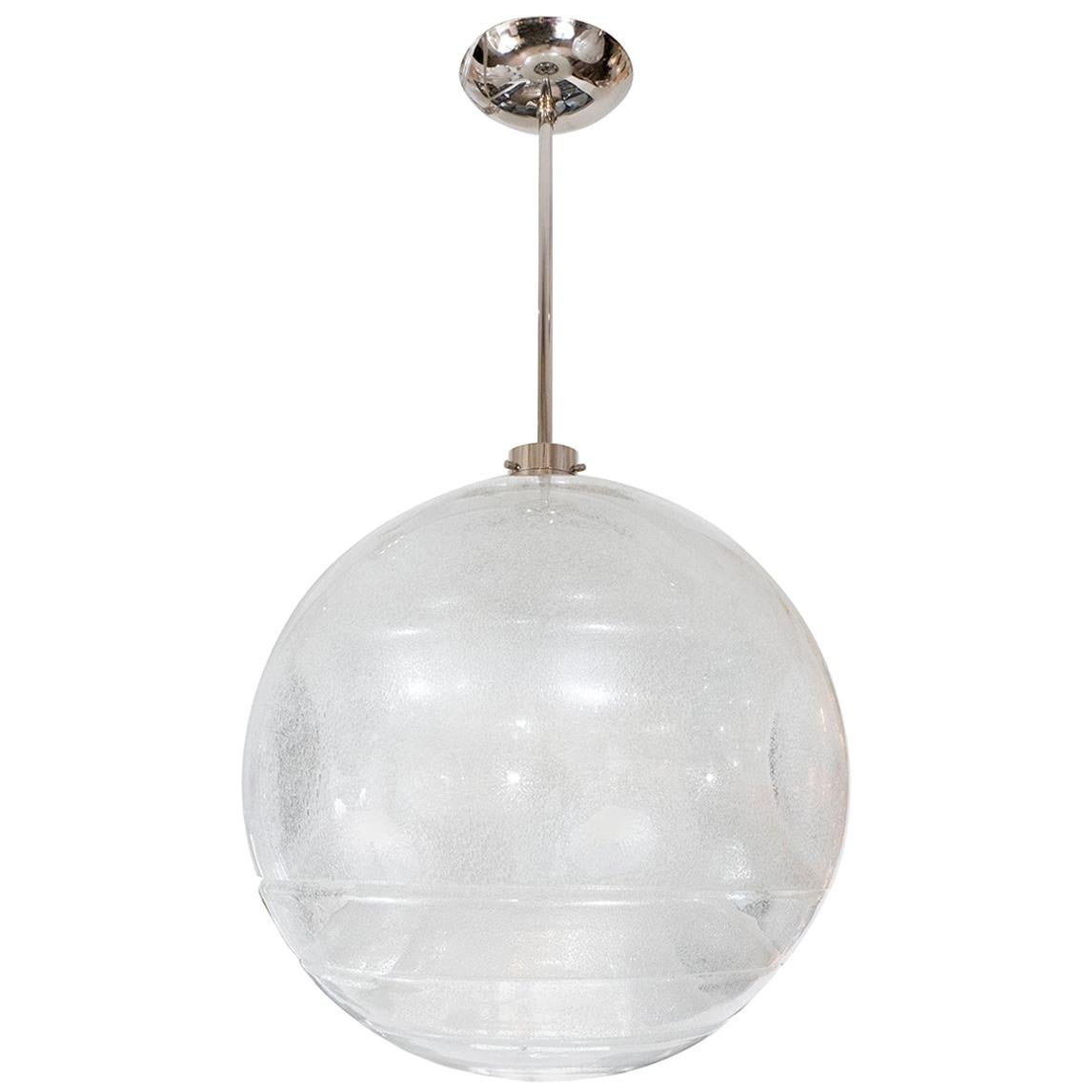 Spherical Multi-Core Murano Glass Pendant For Sale