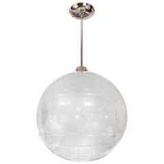 Vintage Spherical Multi-Core Murano Glass Pendant