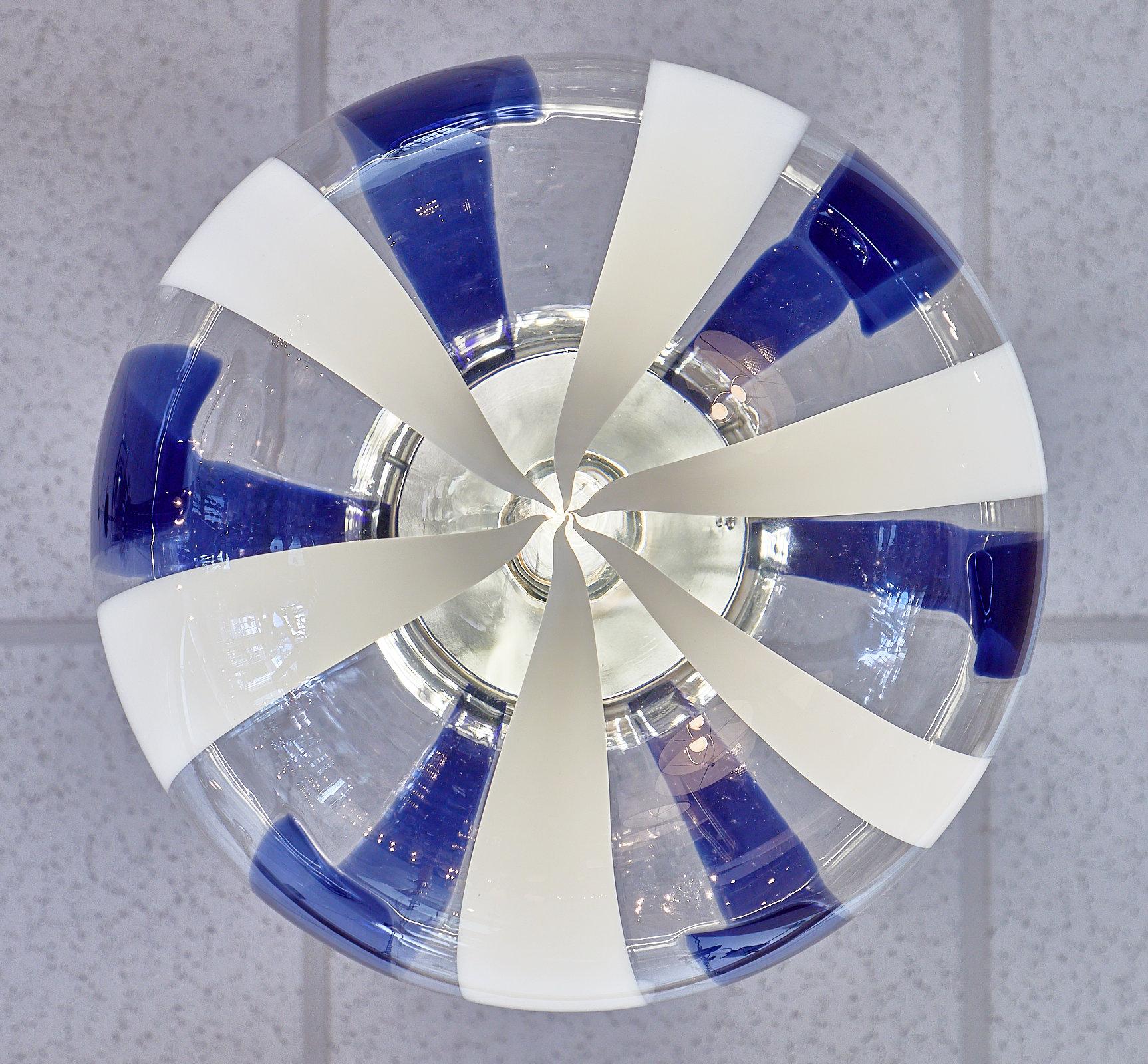 Late 20th Century Spherical Murano Glass Cobalt Chandelier