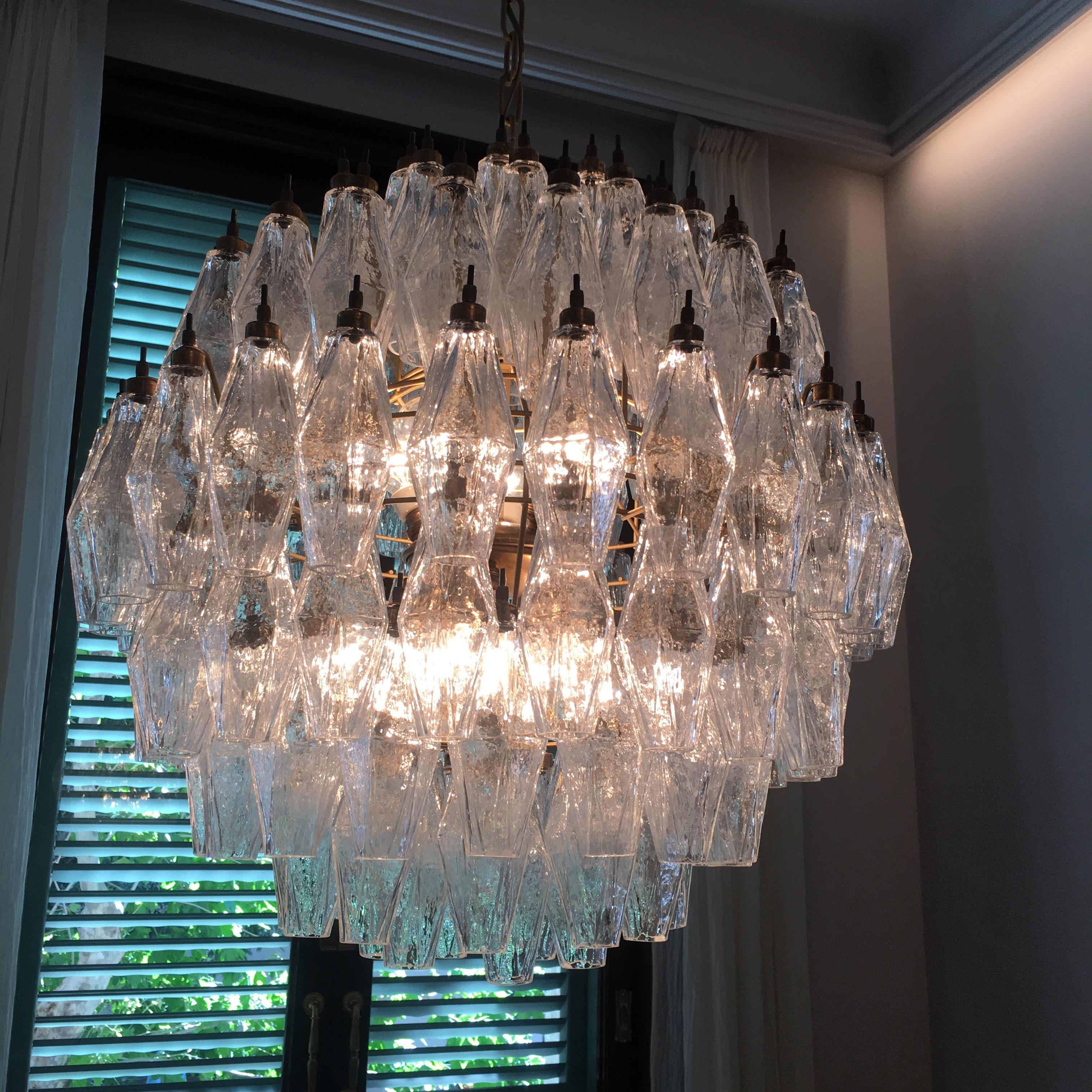 Spherical Murano Poliedri Chandeliers Carlo Scarpa Style, Murano 12