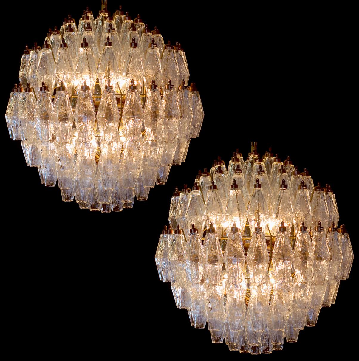 Spherical Murano Poliedri Chandeliers Carlo Scarpa Style, Murano 9