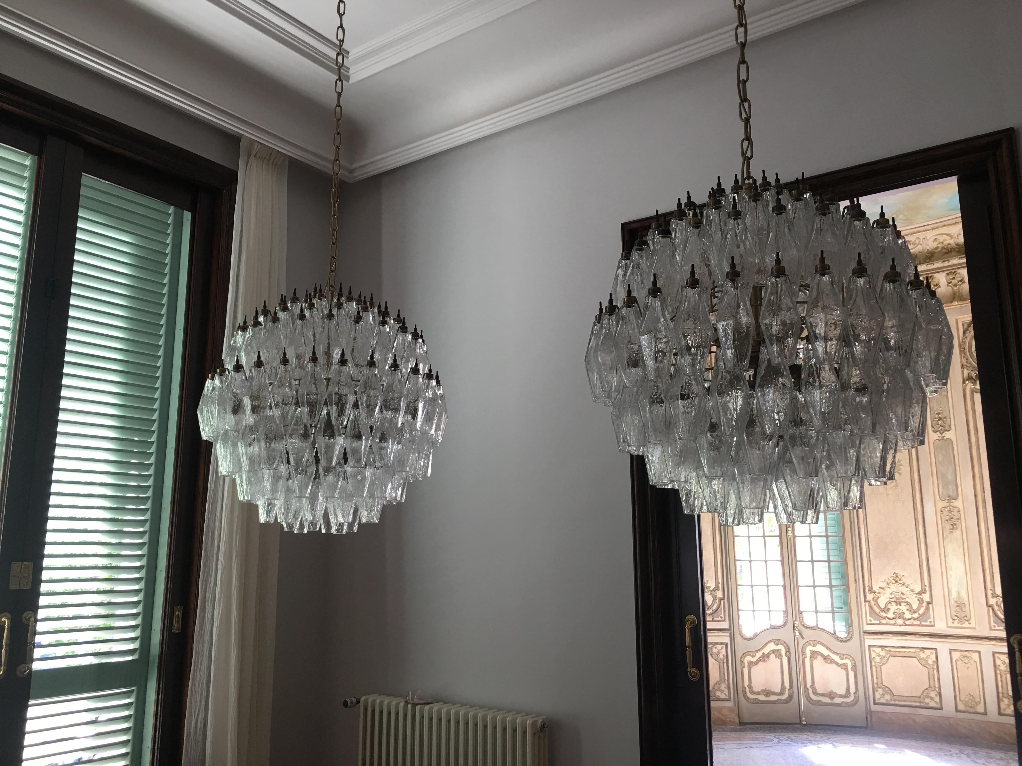 Spherical Murano Poliedri Chandeliers Carlo Scarpa Style, Murano 6