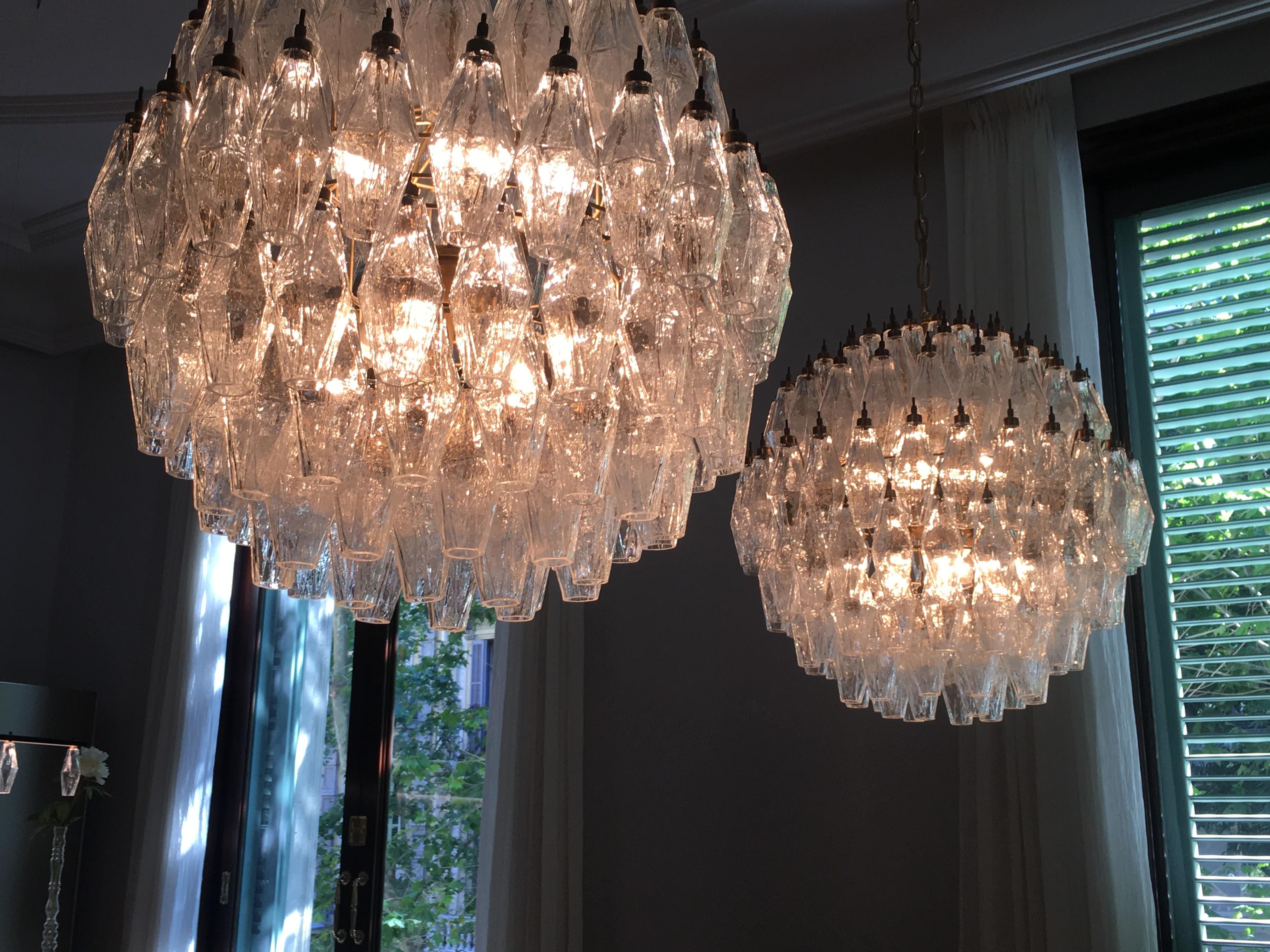 Spherical Murano Poliedri Chandeliers Carlo Scarpa Style, Murano 10