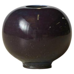 Spherical Purple & Blue Vase by Berndt Friberg