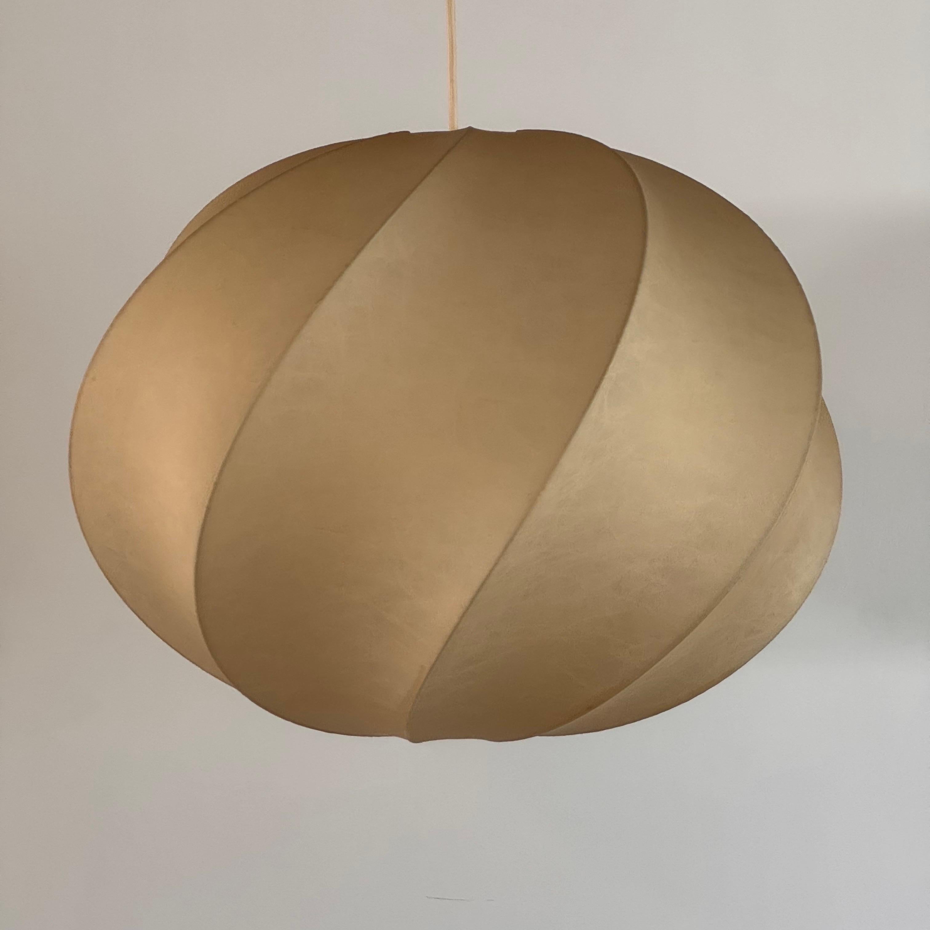 Spherical Spiral Cocoon Ceiling Lamp by Friedel Wauer for Goldkant Leuchten, 60s 5