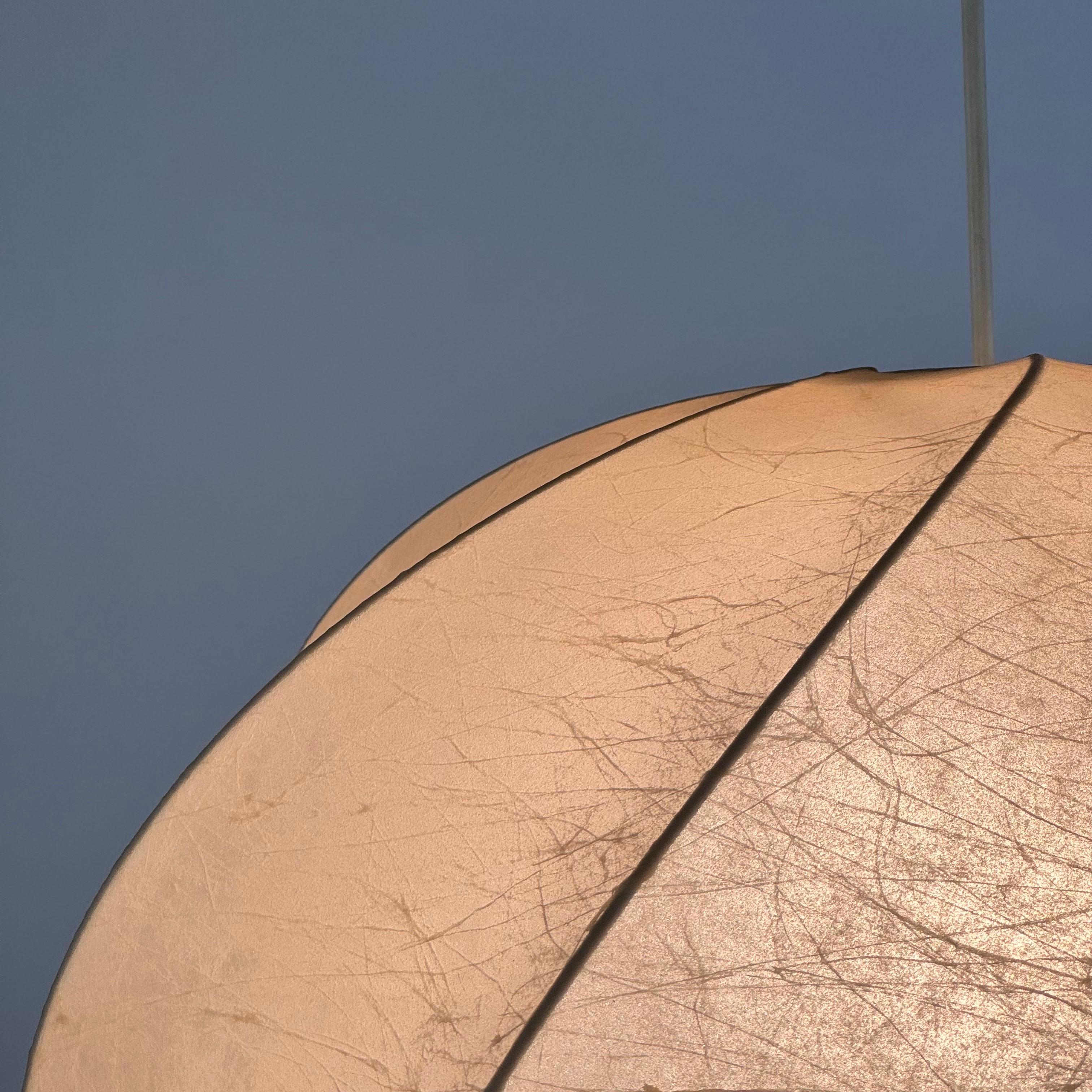 Mid-Century Modern Spherical Spiral Cocoon Ceiling Lamp by Friedel Wauer for Goldkant Leuchten, 60s